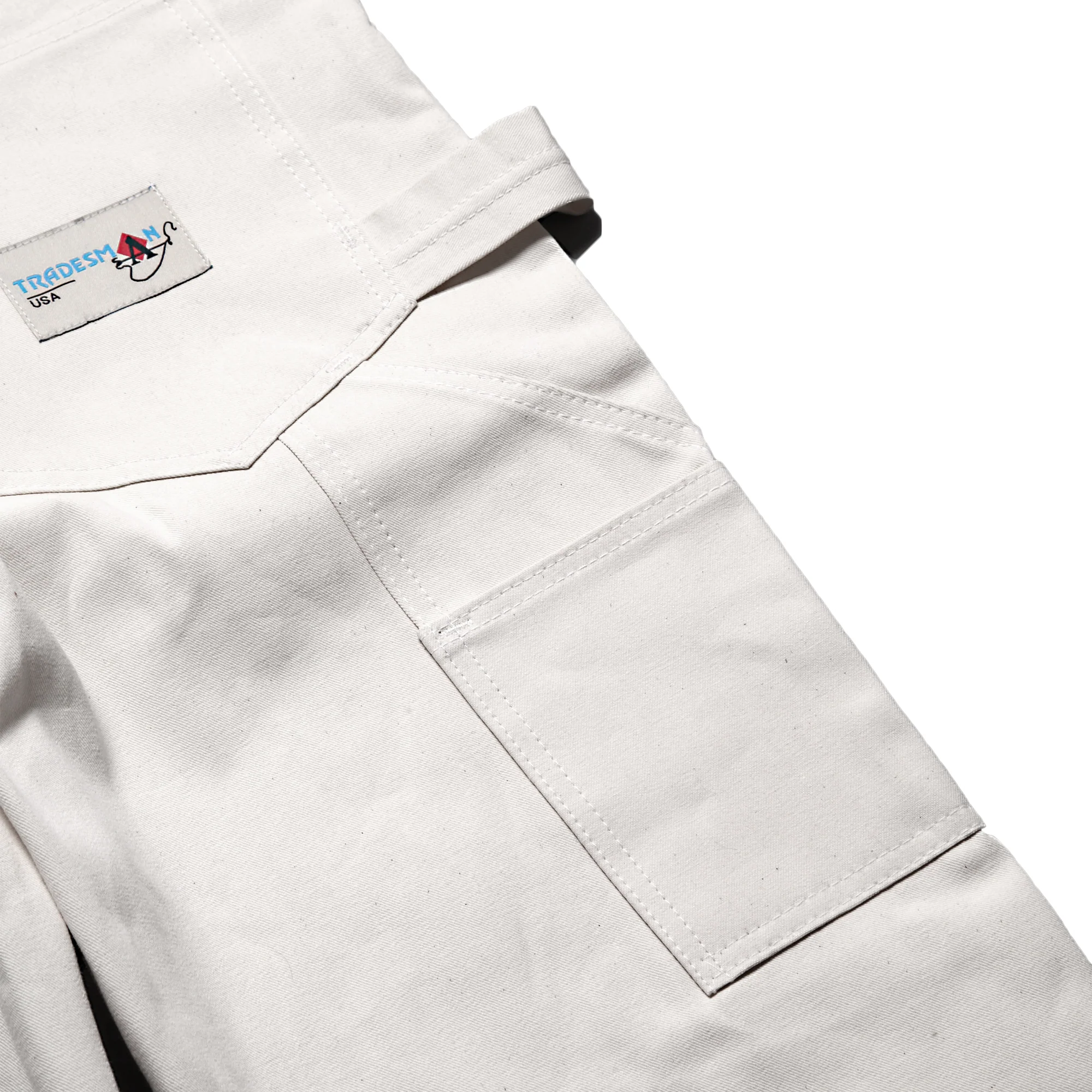 Ace Drop Cloth Tradesman Carpenter Pants - White - Image 6