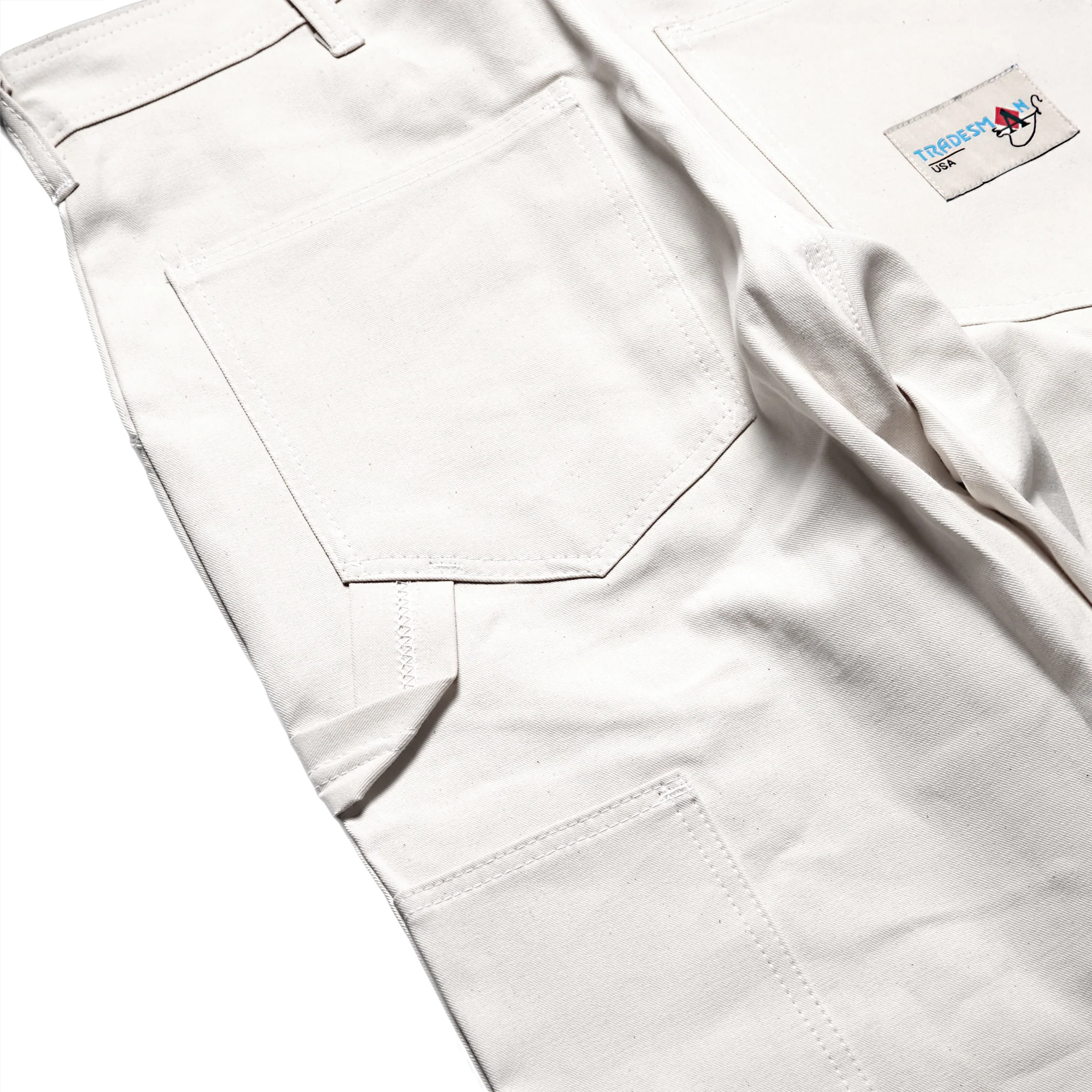 Ace Drop Cloth Tradesman Carpenter Pants - White - Image 7