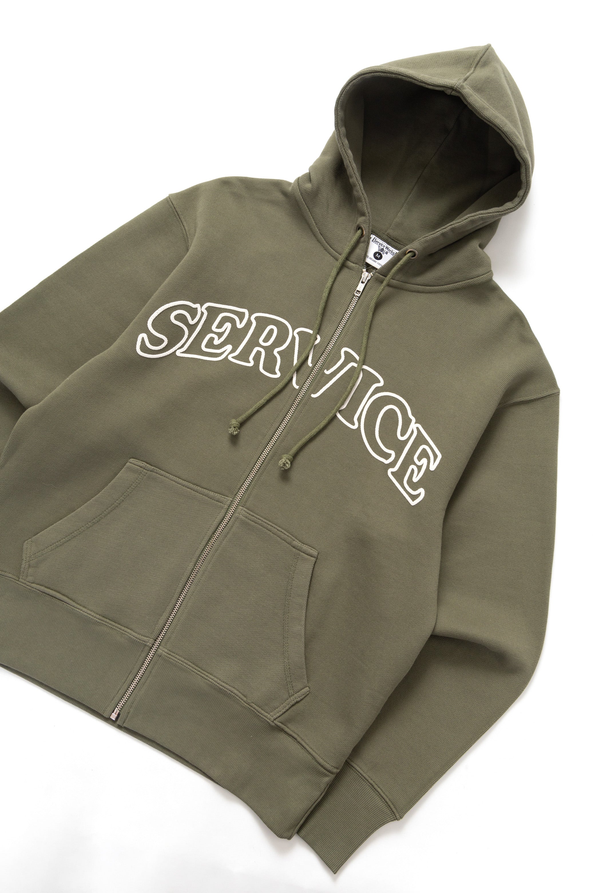 Service Works - Arch Logo Zip Hoodie - Olive - Image 2