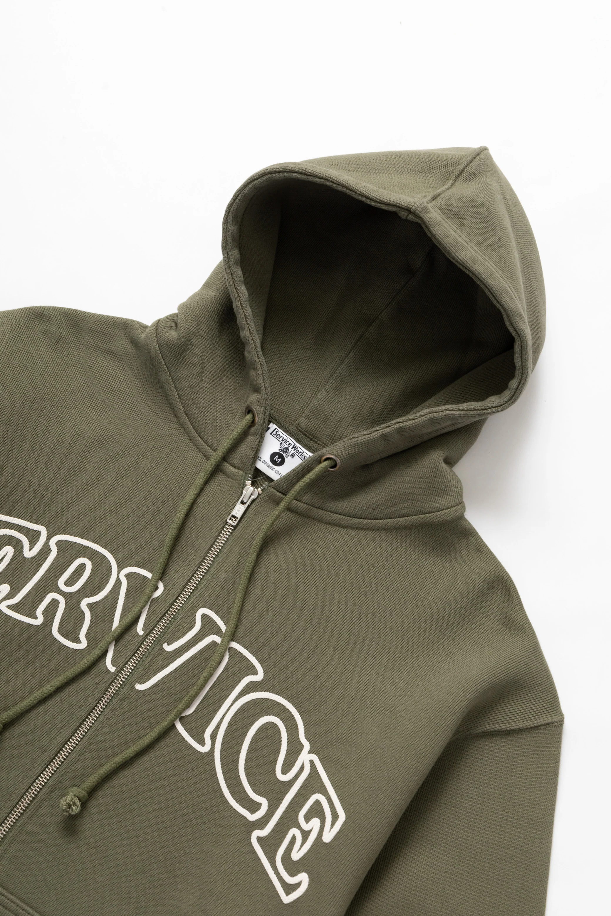 Service Works - Arch Logo Zip Hoodie - Olive - Image 3