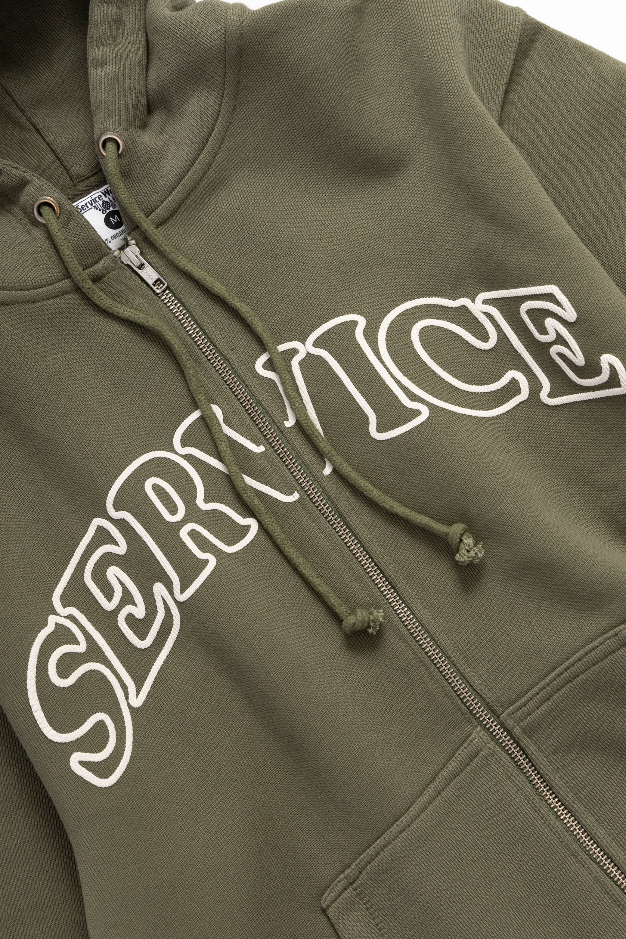 Service Works - Arch Logo Zip Hoodie - Olive - Image 4