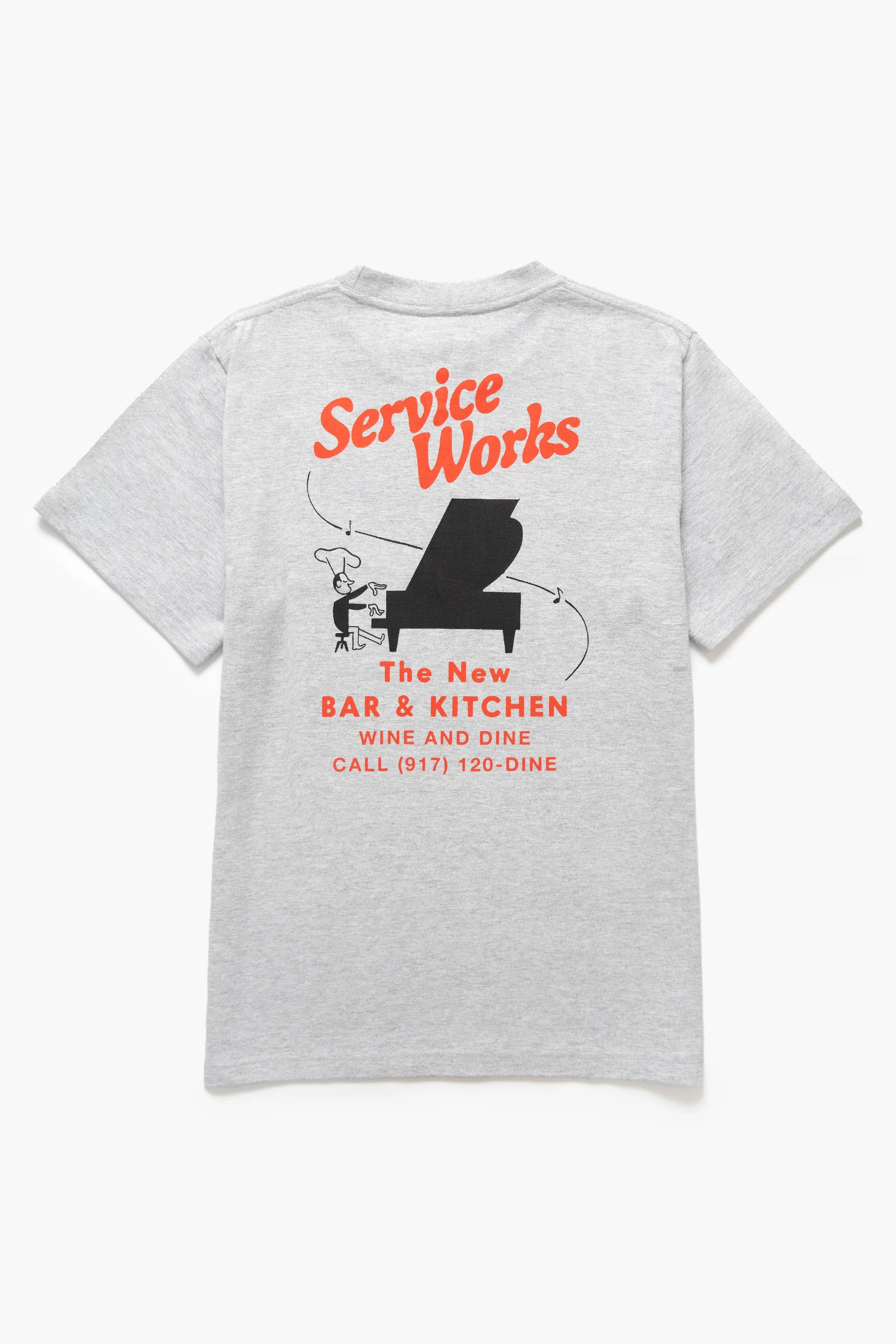 Service Works - Bar & Kitchen Tee - Heather Grey - Image 2