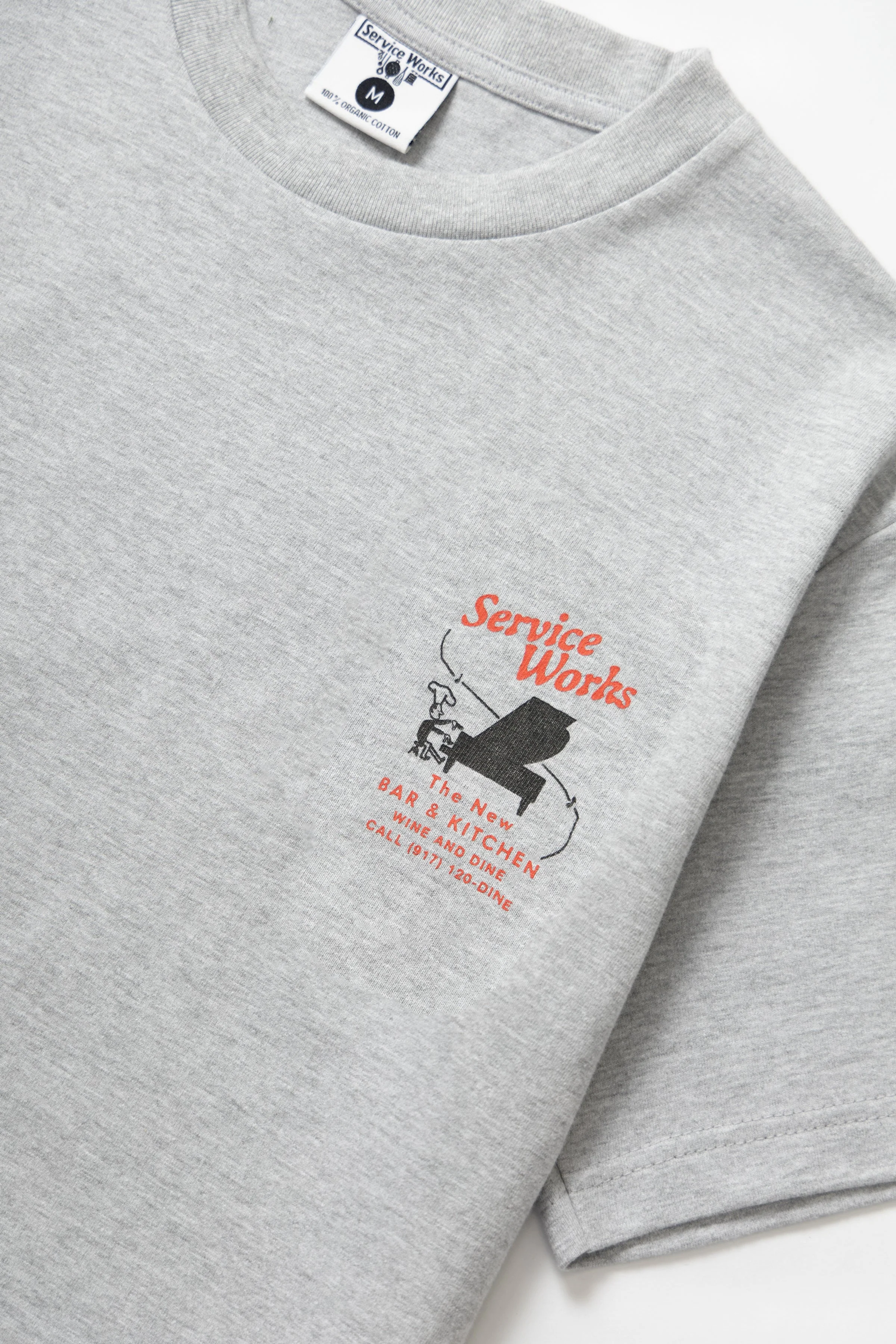 Service Works - Bar & Kitchen Tee - Heather Grey - Image 4