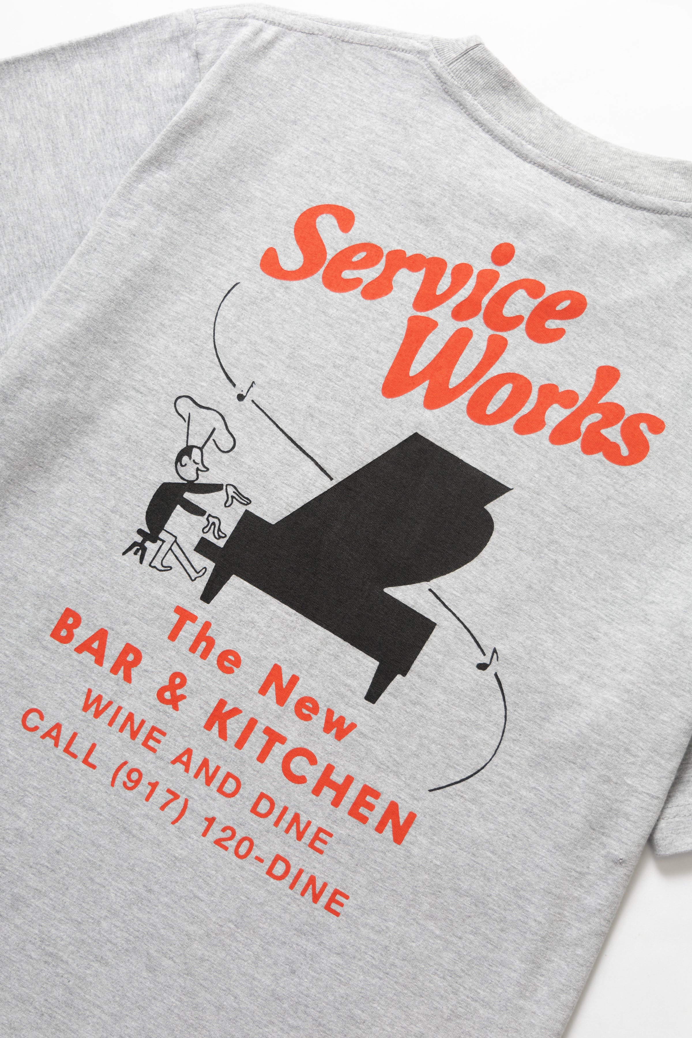 Service Works - Bar & Kitchen Tee - Heather Grey - Image 6