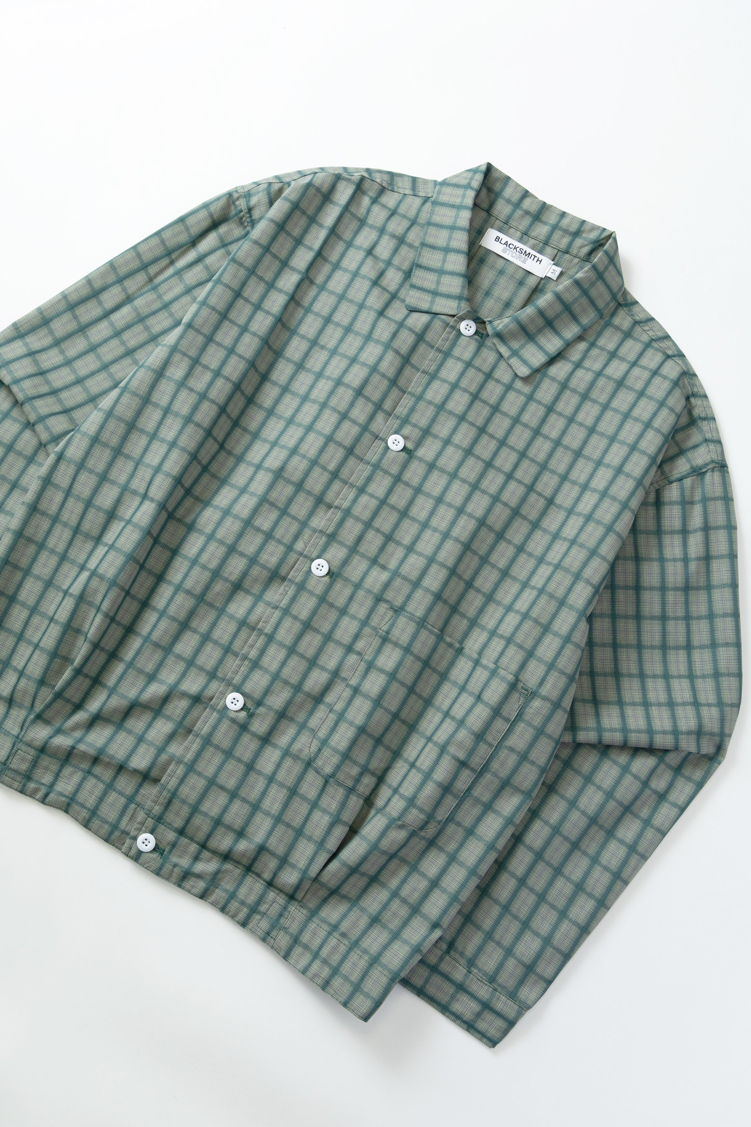 Blacksmith - 50's Blouson - Green Check - Image 5