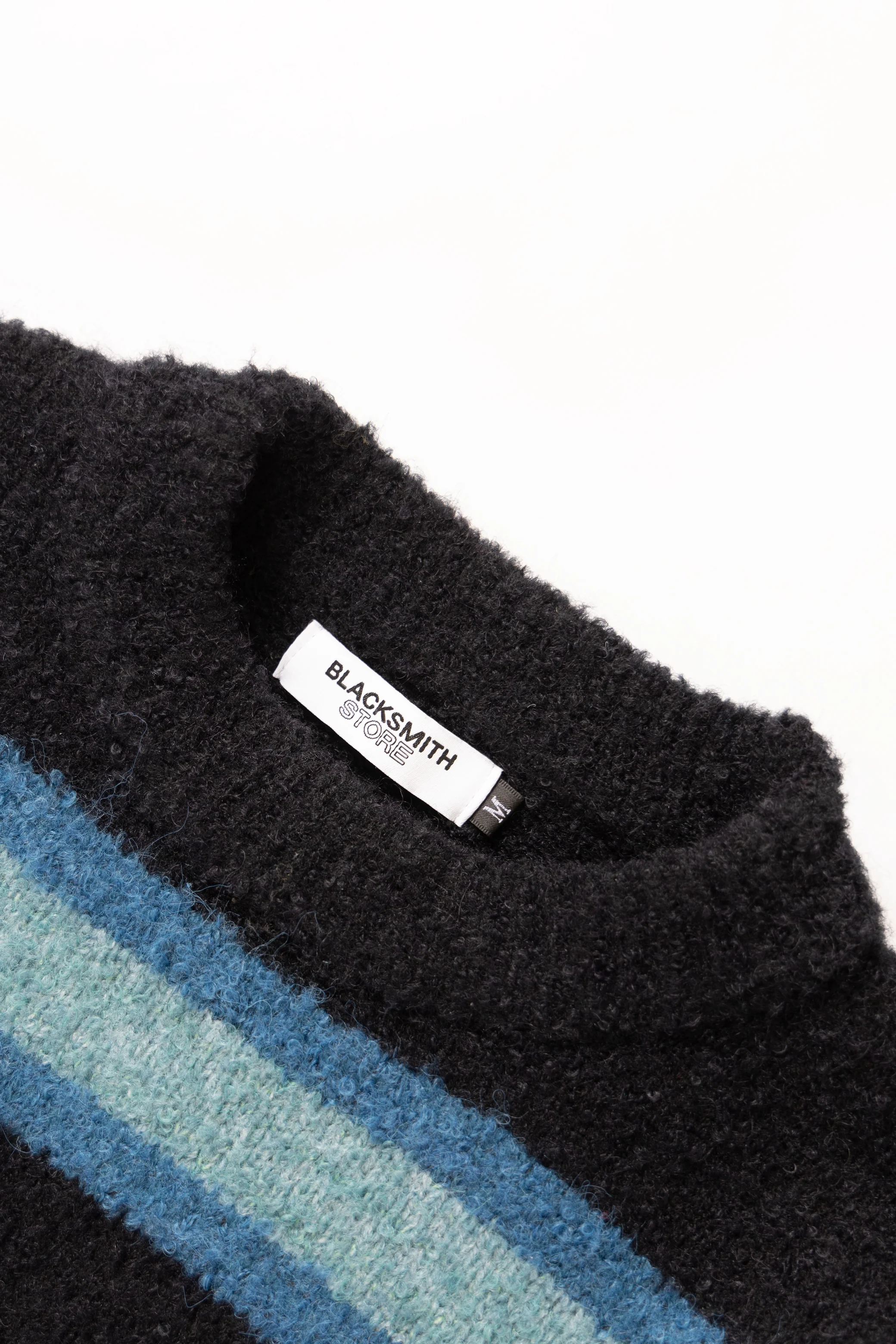 Blacksmith - Boucle Striped Sweater - Black - Image 2