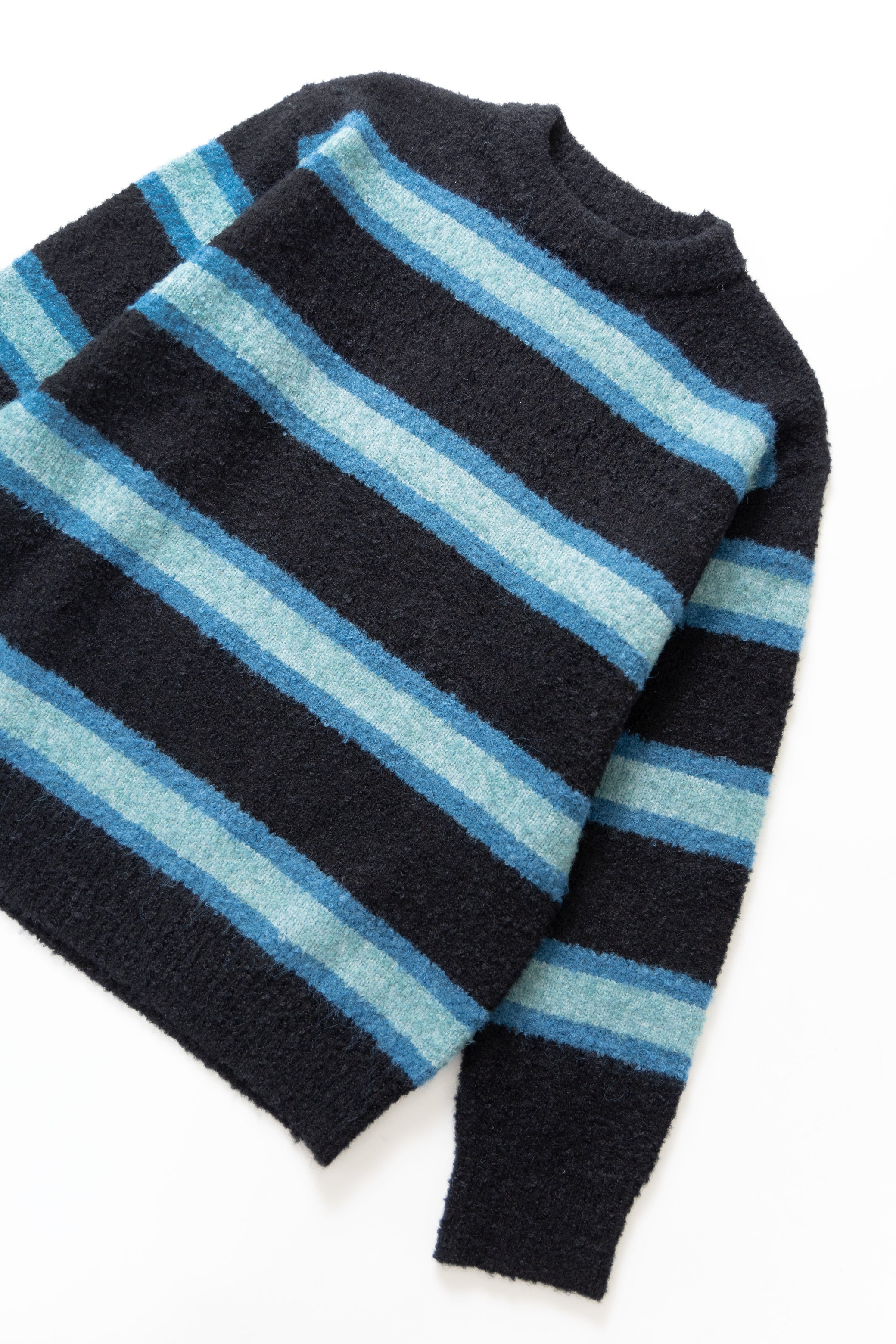 Blacksmith - Boucle Striped Sweater - Black - Image 3