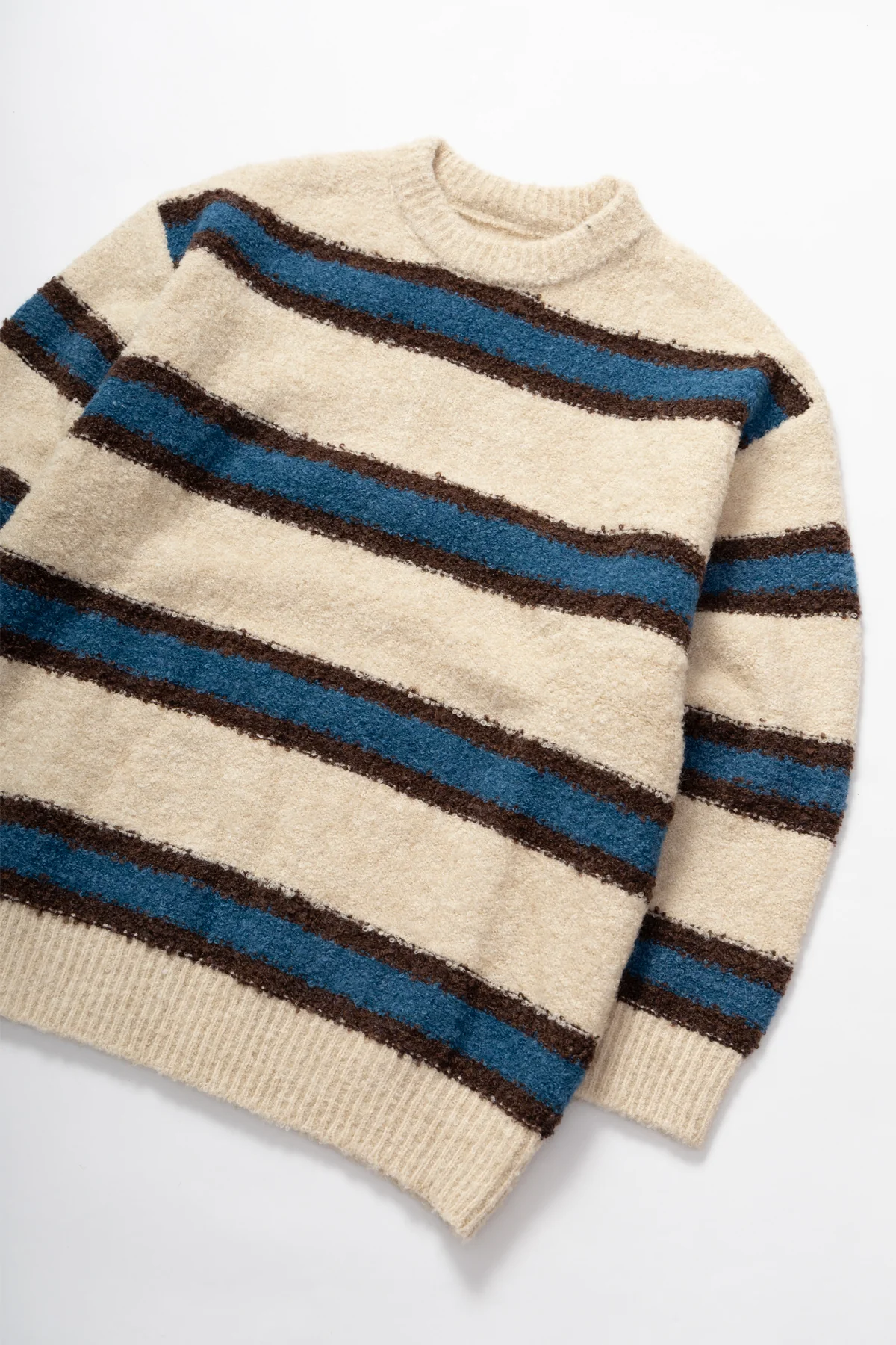 Blacksmith - Boucle Striped Sweater - Natural - Image 3