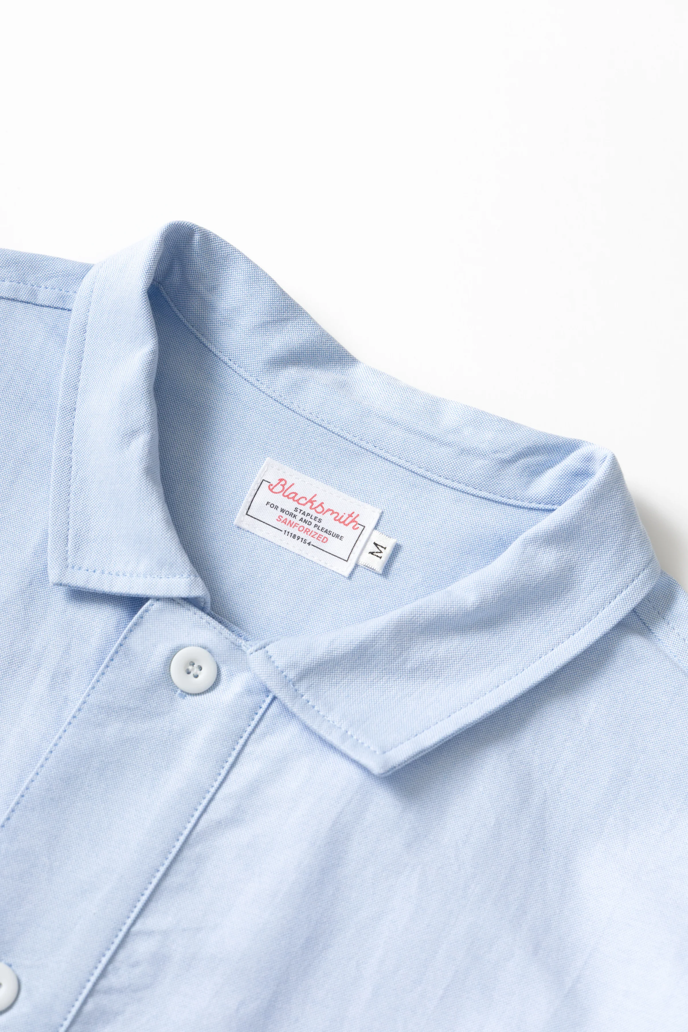 Blacksmith - 'Boxford' Short Sleeve Utility Shirt - Blue - Image 5