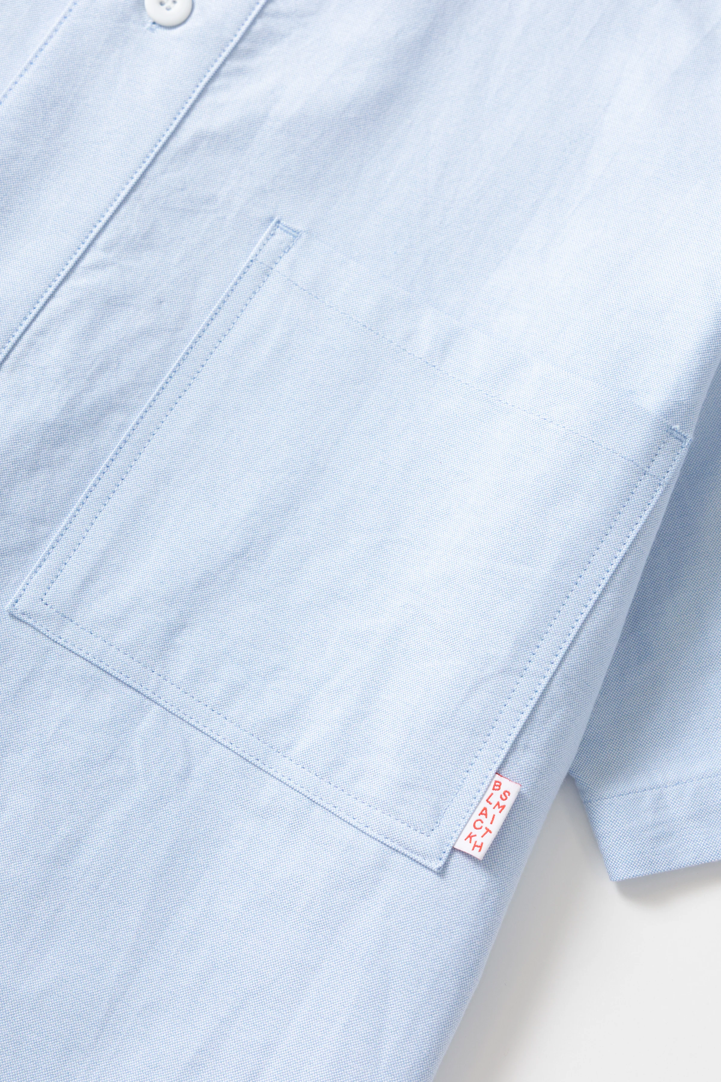 Blacksmith - 'Boxford' Short Sleeve Utility Shirt - Blue - Image 8