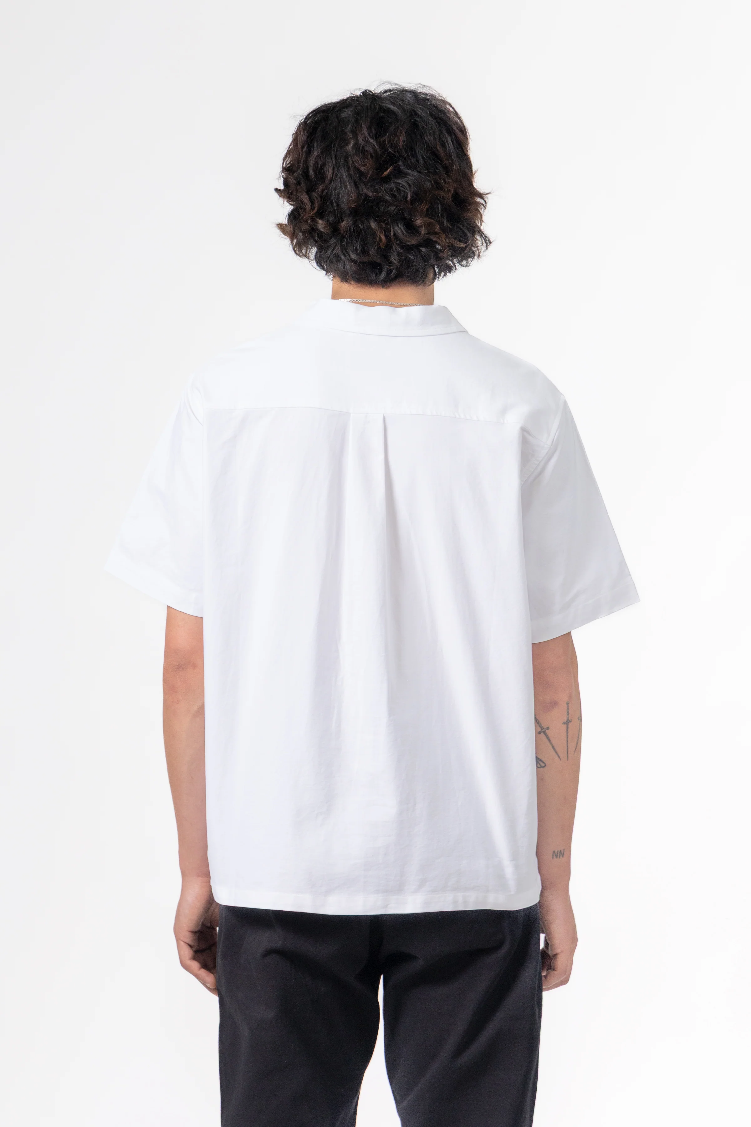 Blacksmith - 'Boxford' Short Sleeve Utility Shirt - White - Image 4