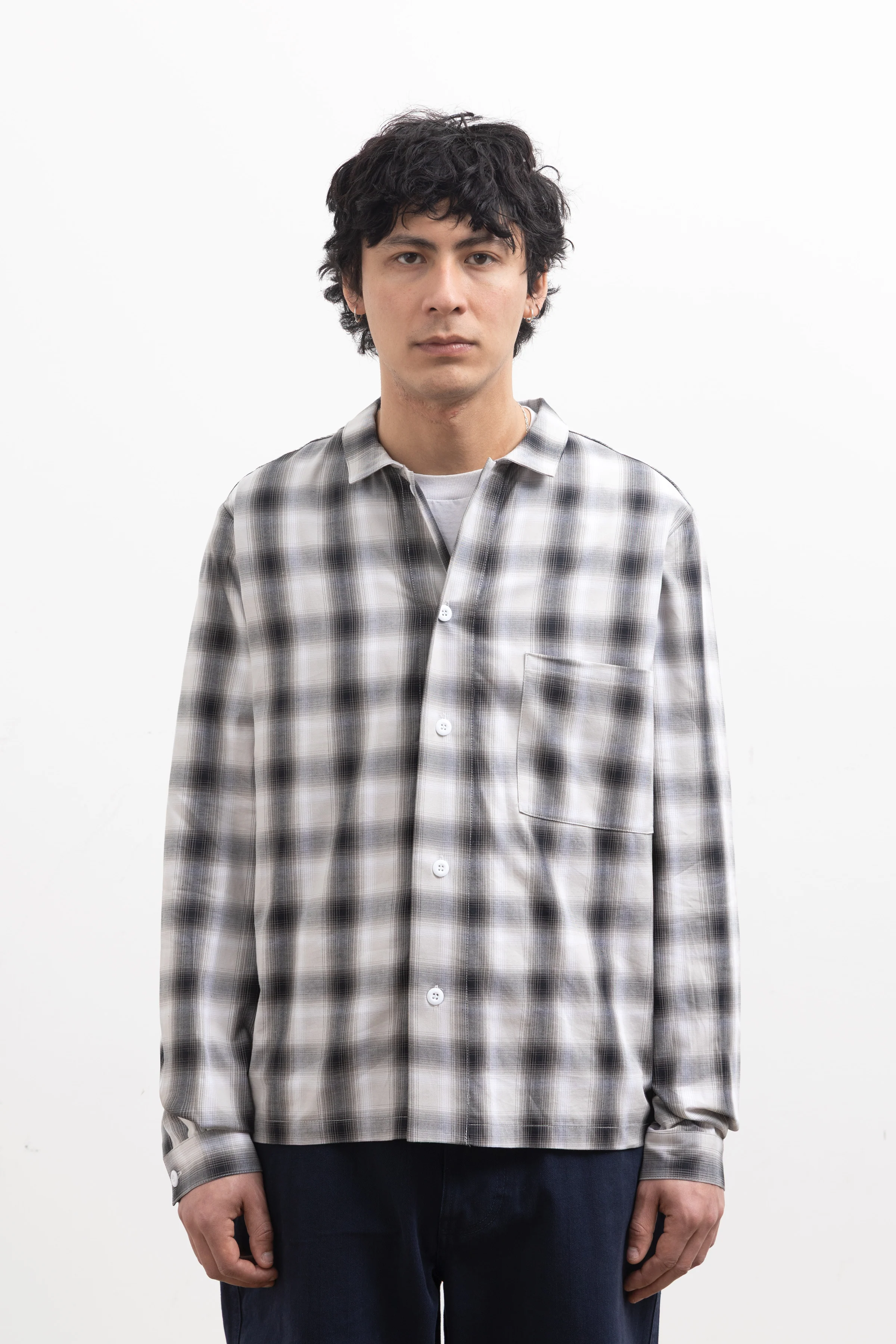 Blacksmith - 'Boxford' Utility Shirt - Black Check - Image 2