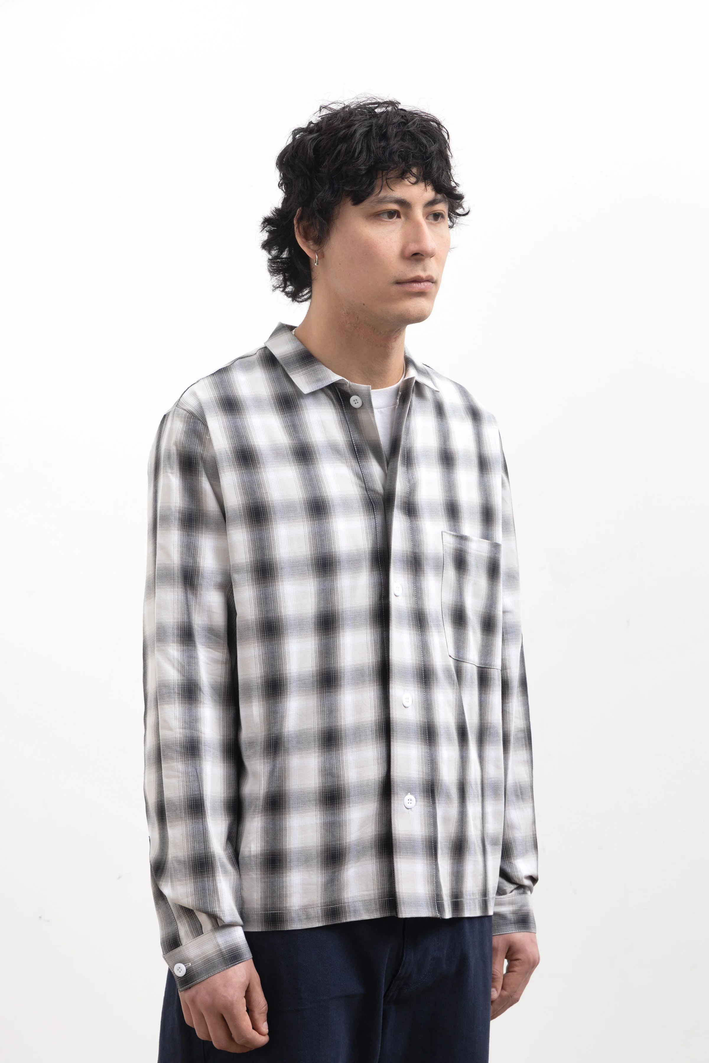 Blacksmith - 'Boxford' Utility Shirt - Black Check - Image 3
