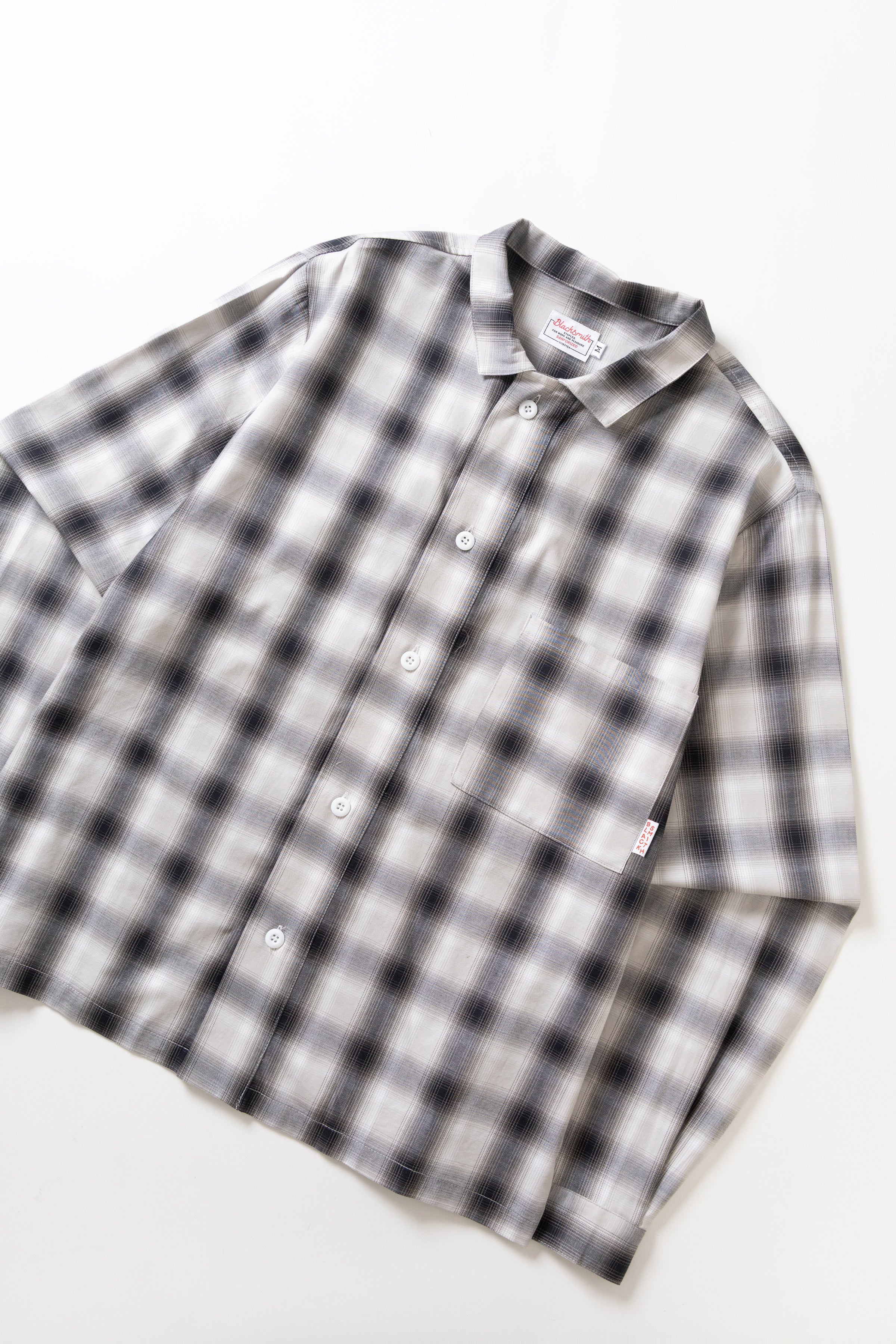 Blacksmith - 'Boxford' Utility Shirt - Black Check - Image 5