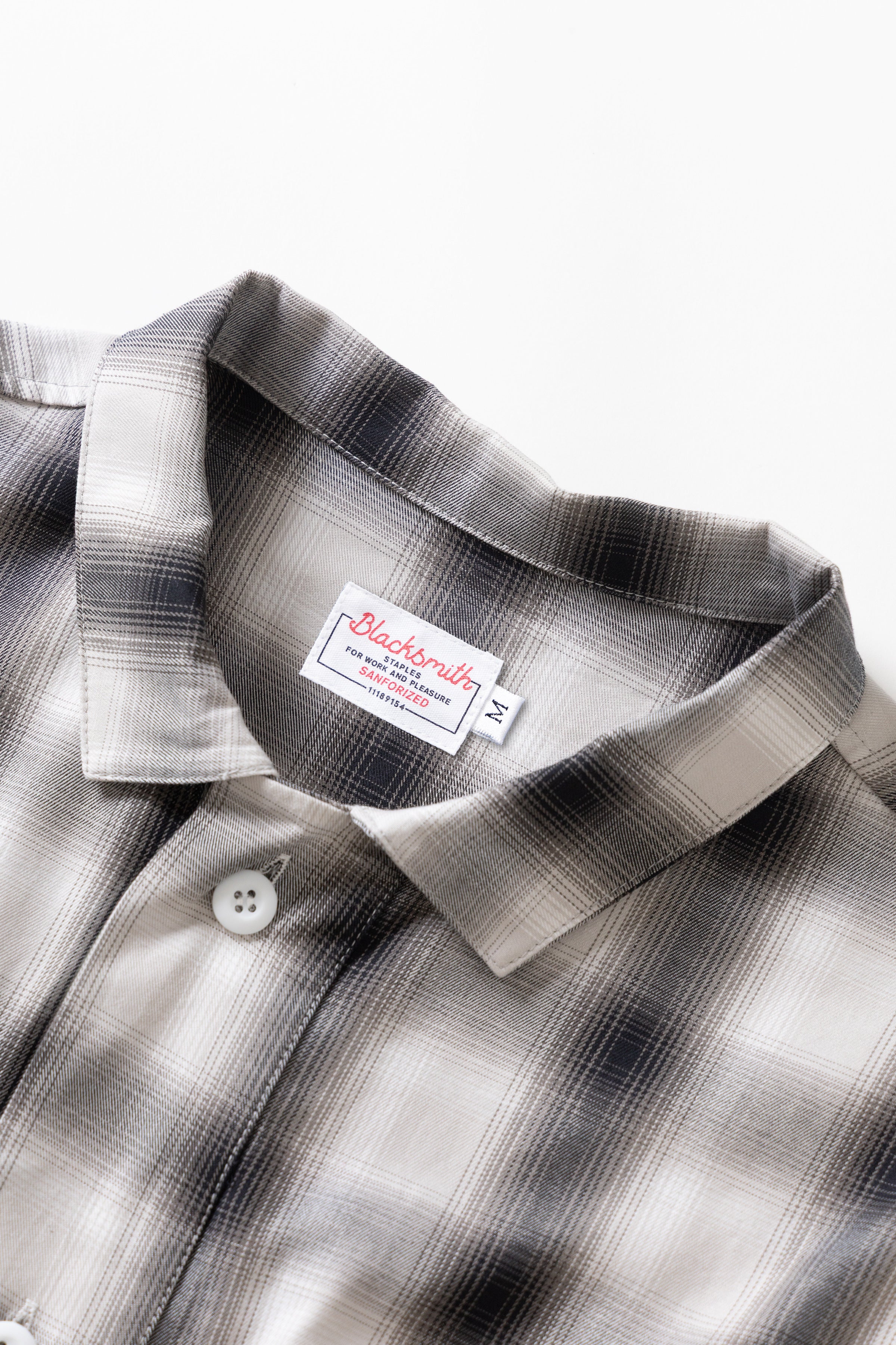 Blacksmith - 'Boxford' Utility Shirt - Black Check - Image 7