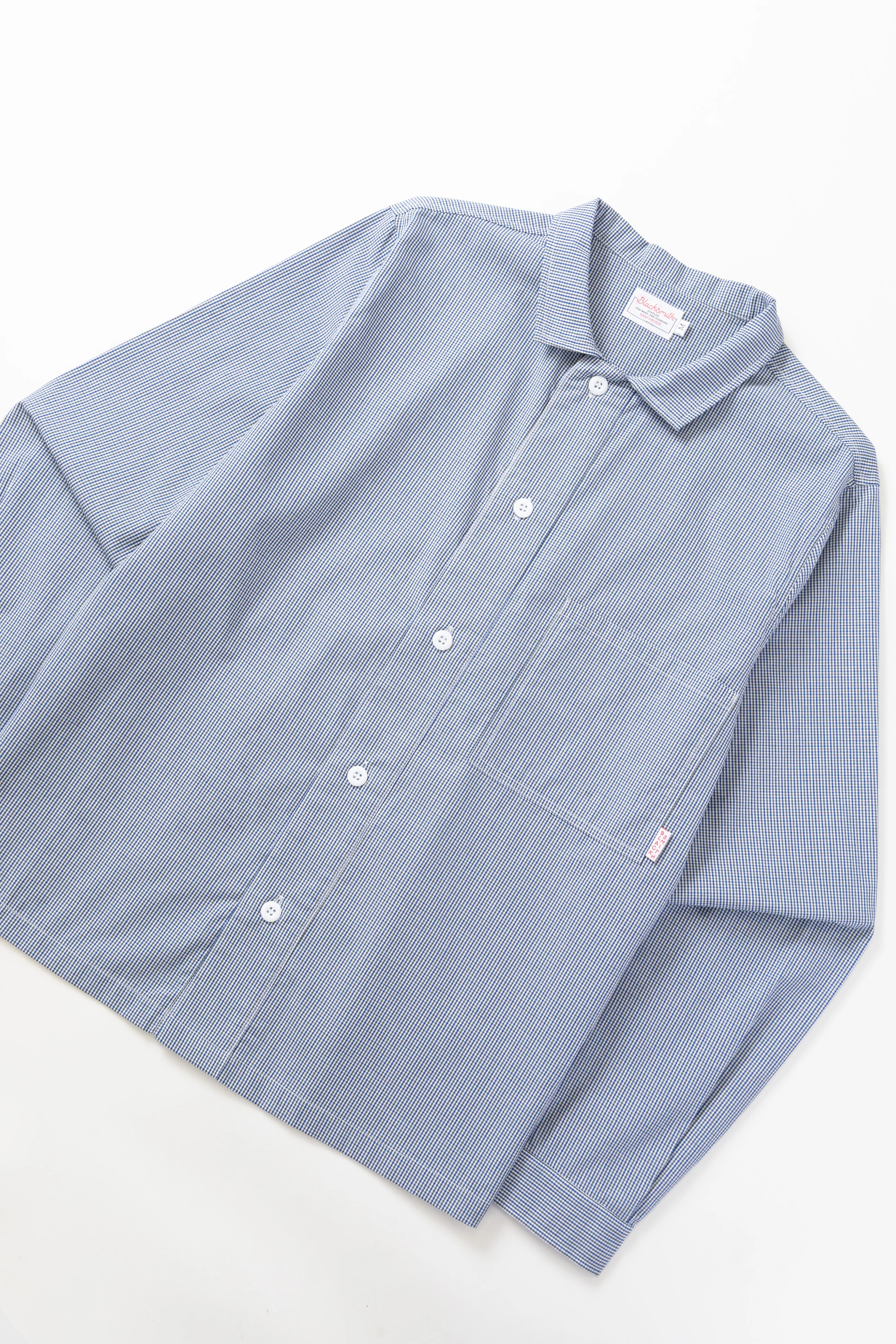 Blacksmith - 'Boxford' Utility Shirt - Blue Check - Image 5