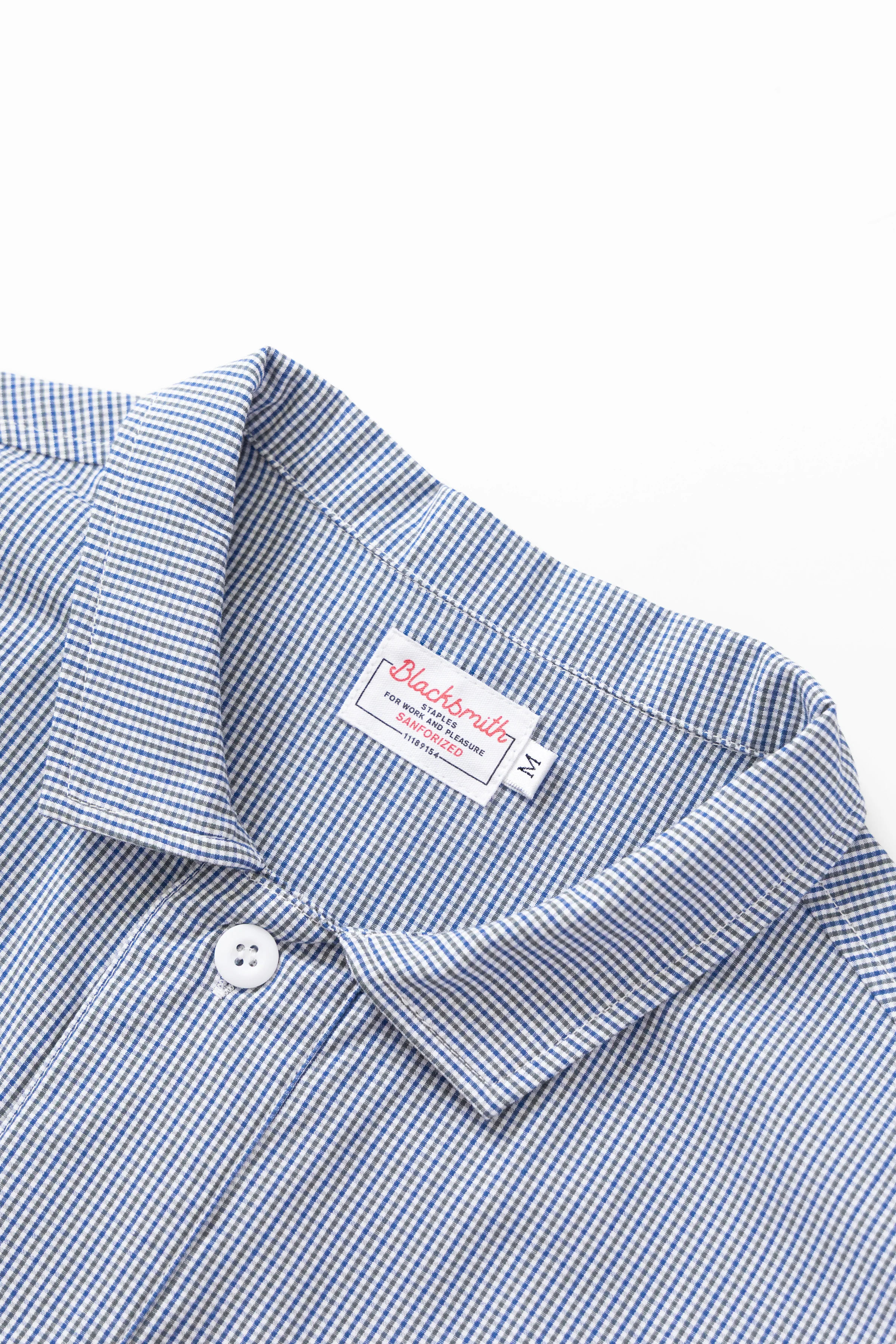 Blacksmith - 'Boxford' Utility Shirt - Blue Check - Image 8