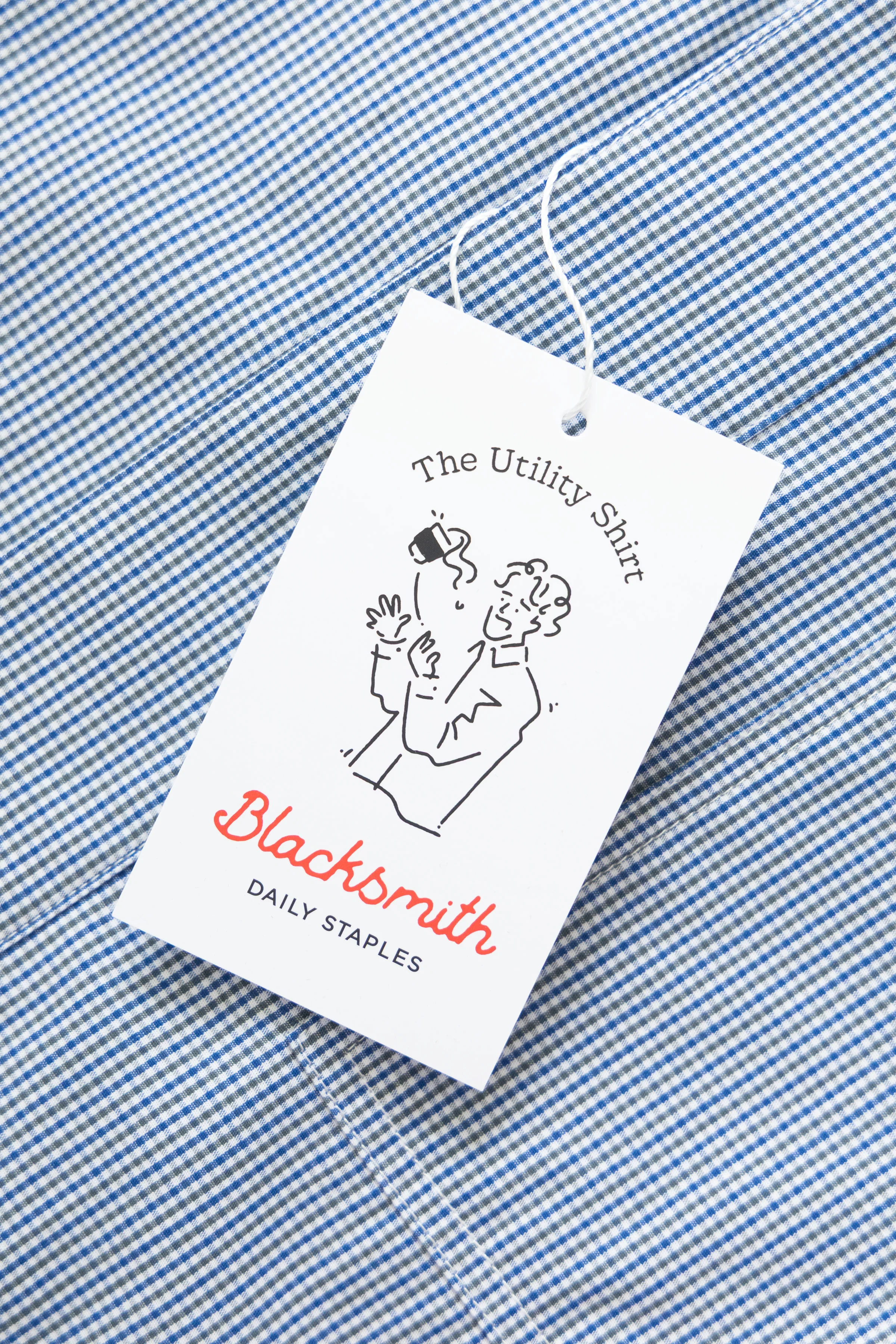 Blacksmith - 'Boxford' Utility Shirt - Blue Check - Image 9