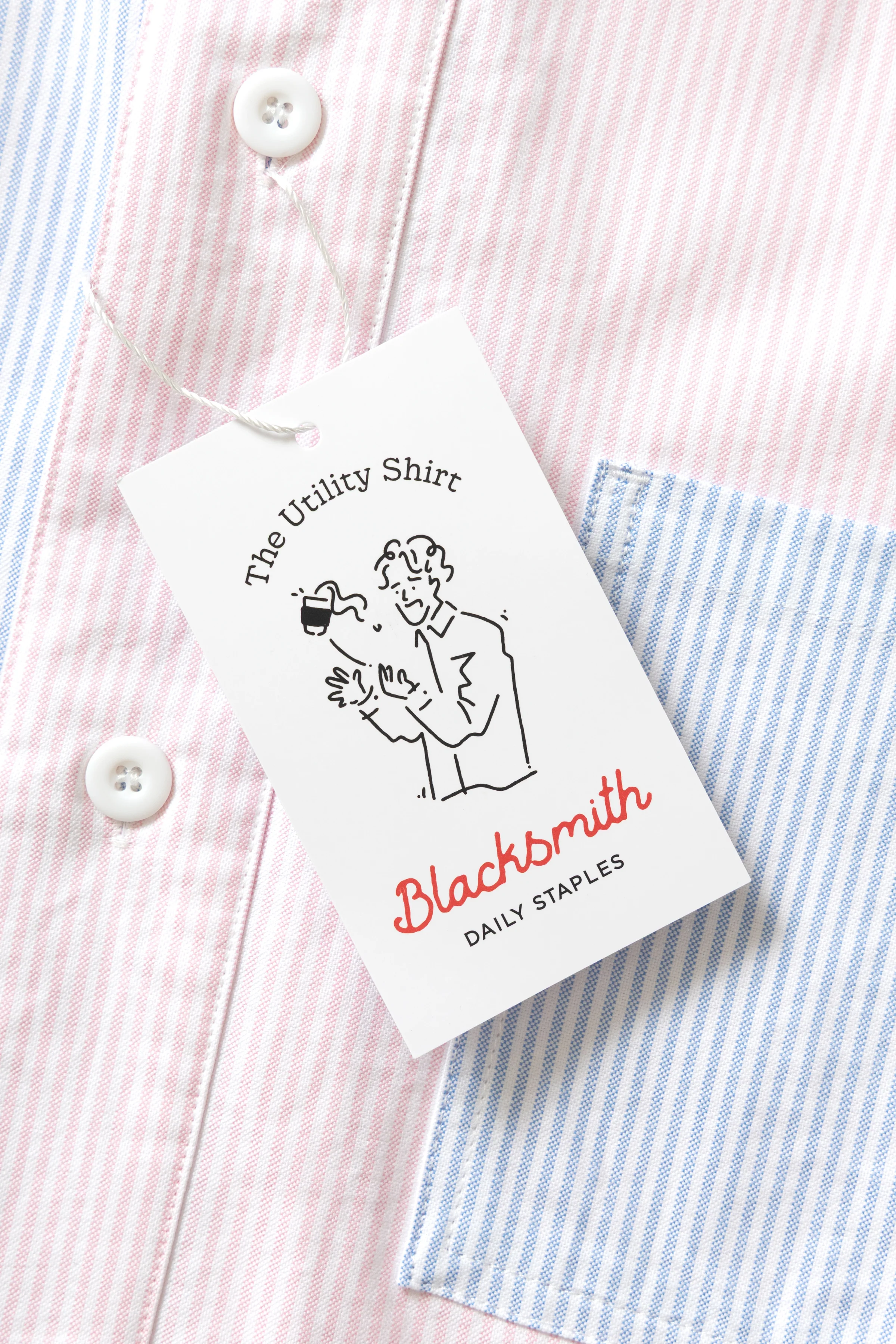 Blacksmith - 'Boxford' Utility Shirt - Crazy Stripe - Image 5