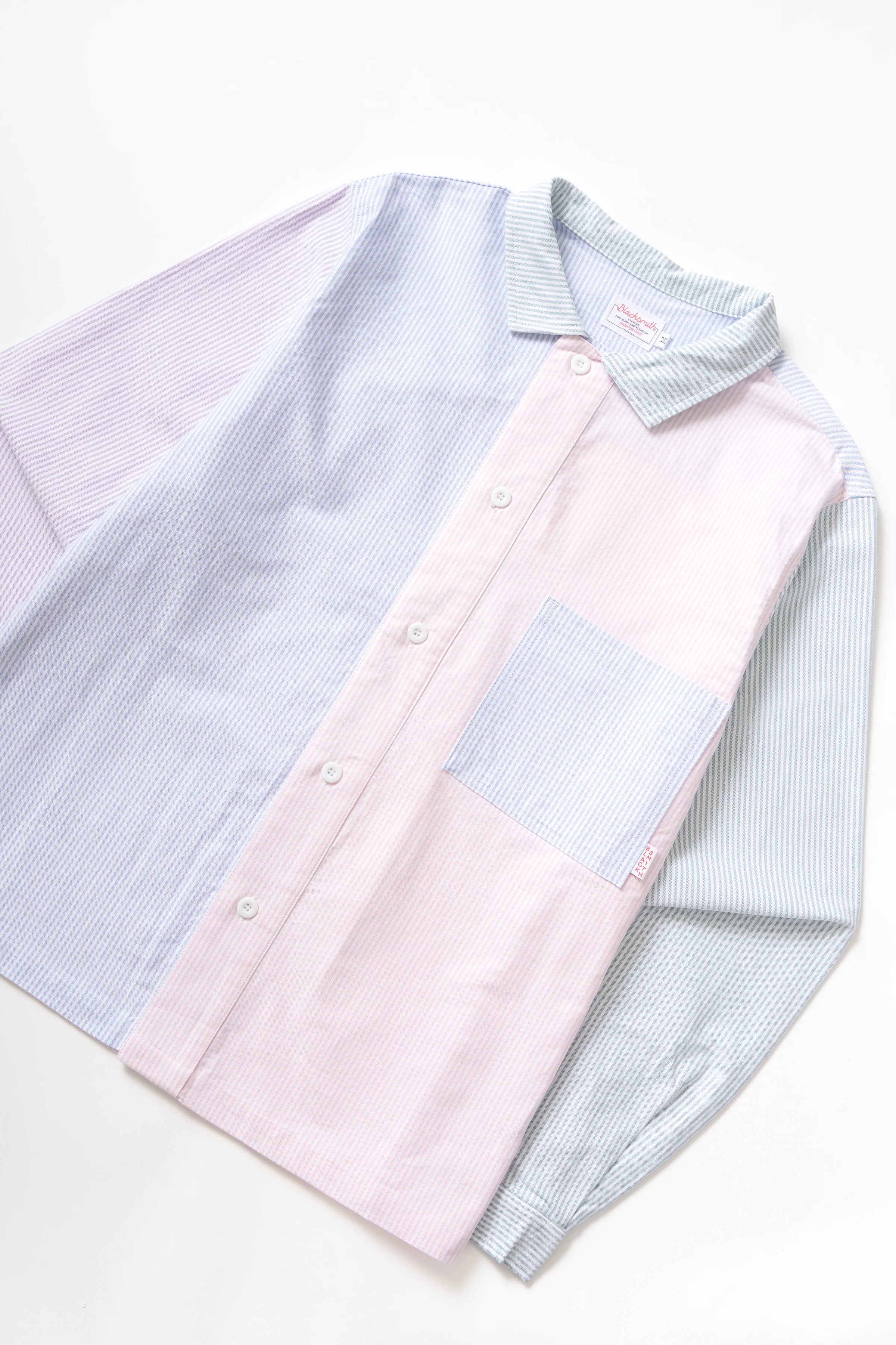Blacksmith - 'Boxford' Utility Shirt - Crazy Stripe - Image 7