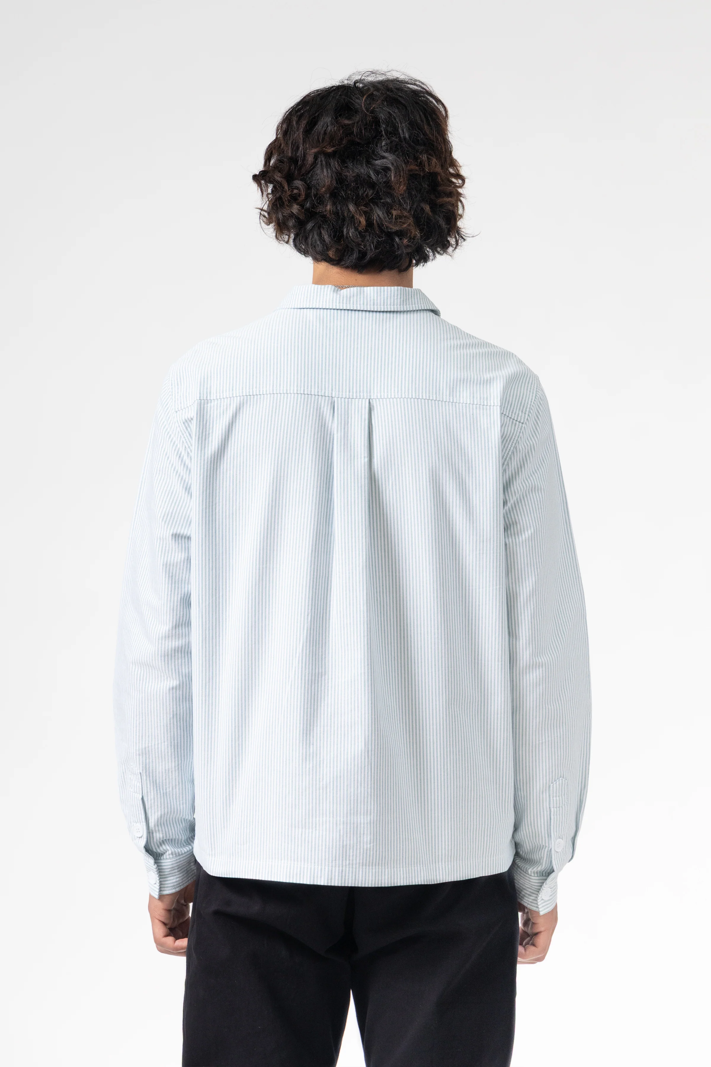 Blacksmith - 'Boxford' Utility Shirt - Green Stripe - Image 4