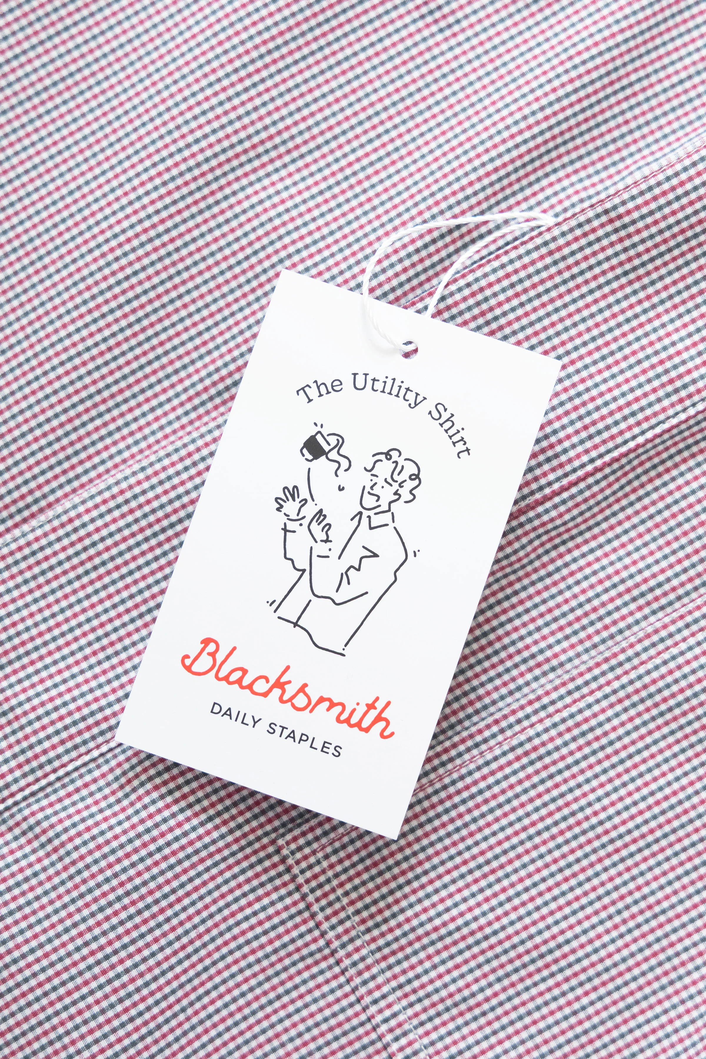 Blacksmith - 'Boxford' Utility Shirt - Red Check - Image 10