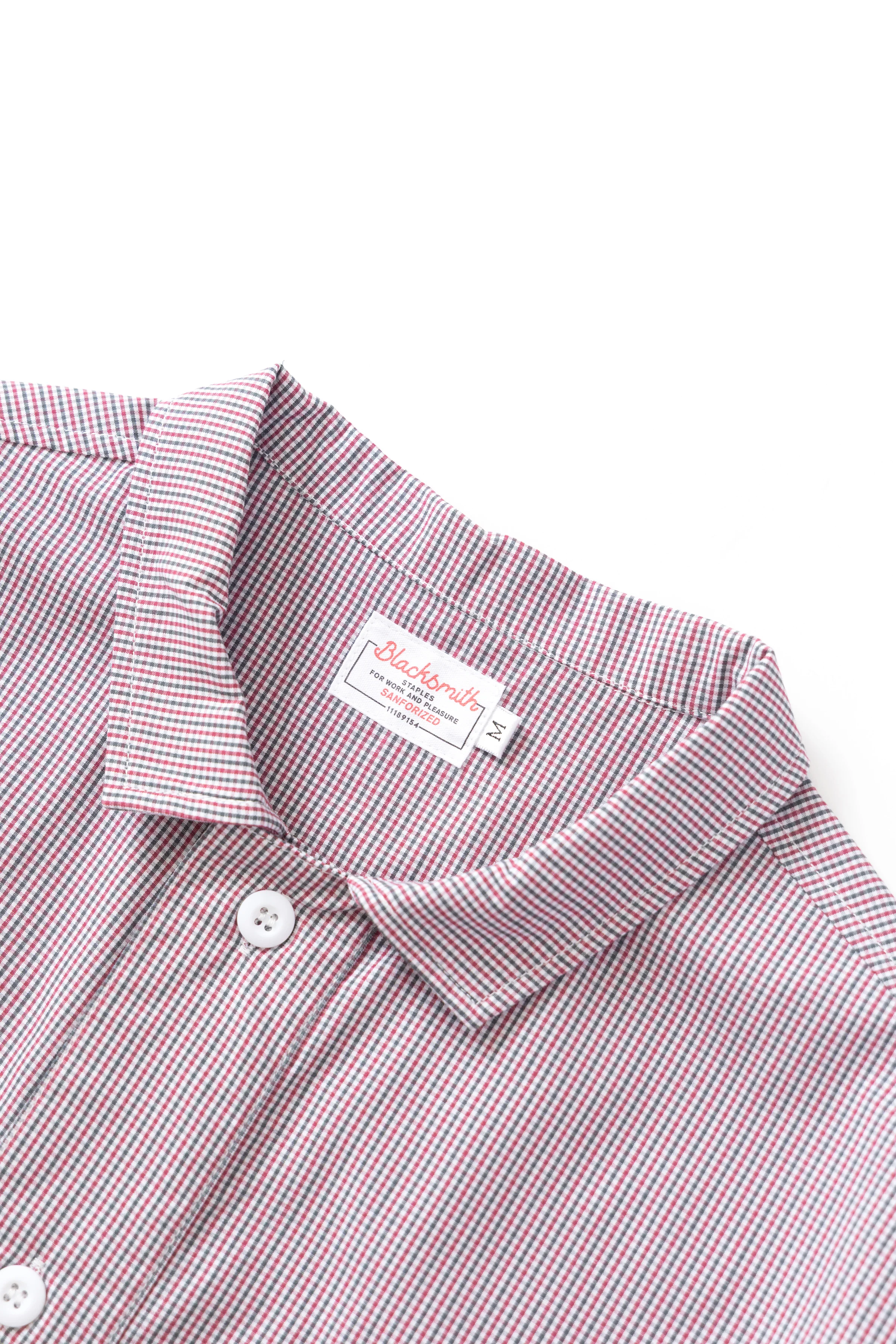 Blacksmith - 'Boxford' Utility Shirt - Red Check - Image 9