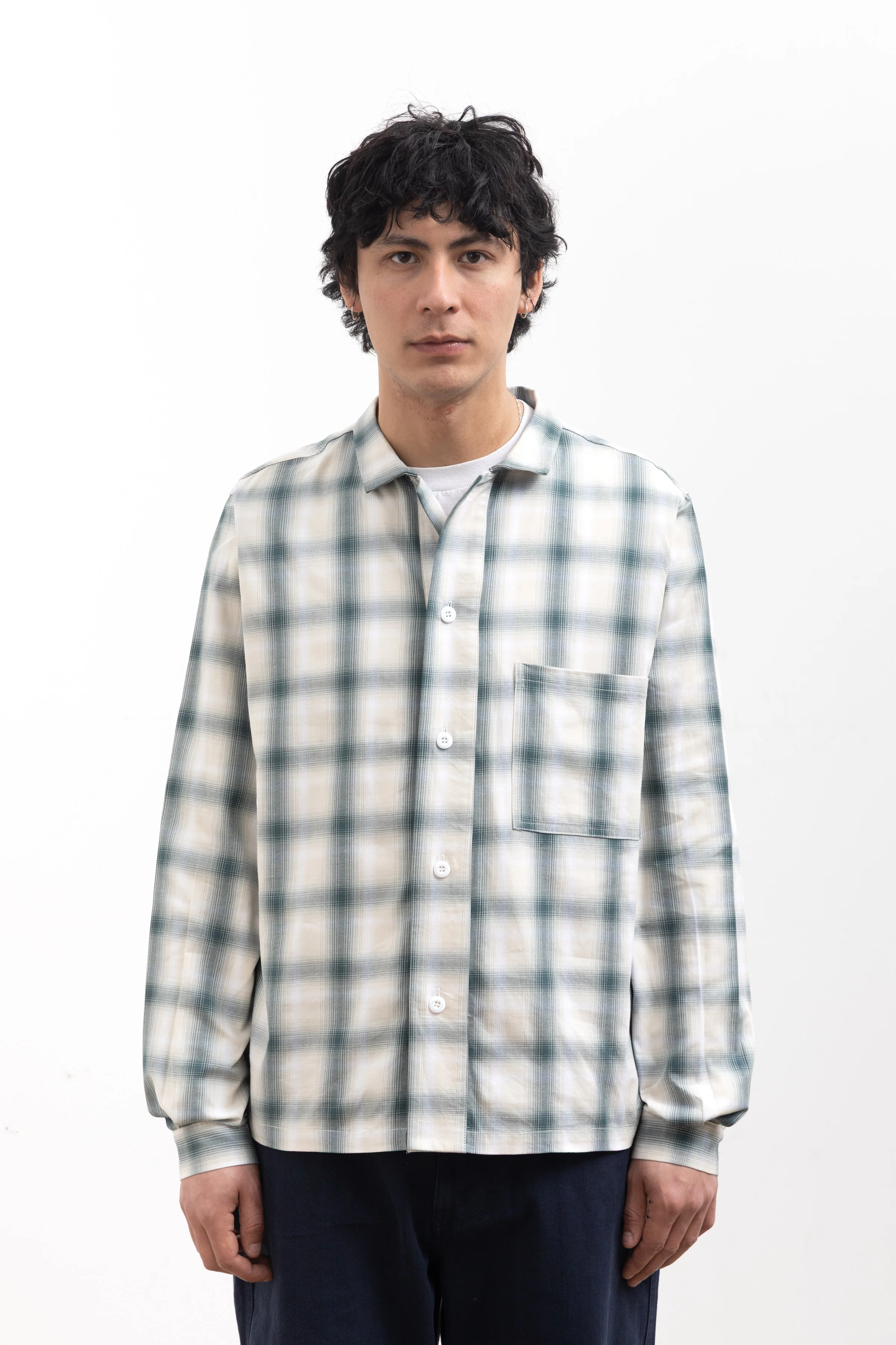 Blacksmith - 'Boxford' Utility Shirt - Teal Check - Image 2