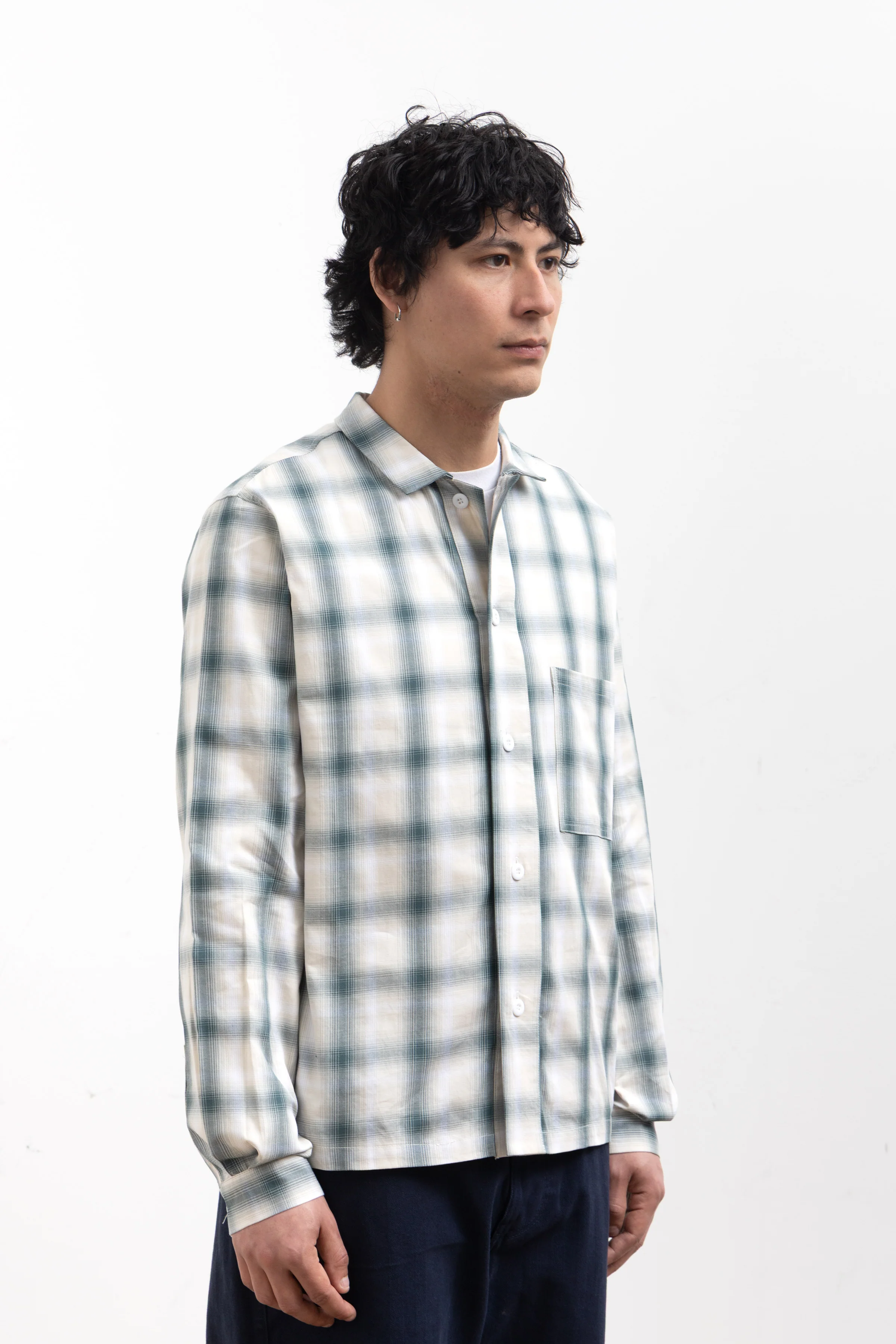Blacksmith - 'Boxford' Utility Shirt - Teal Check - Image 3