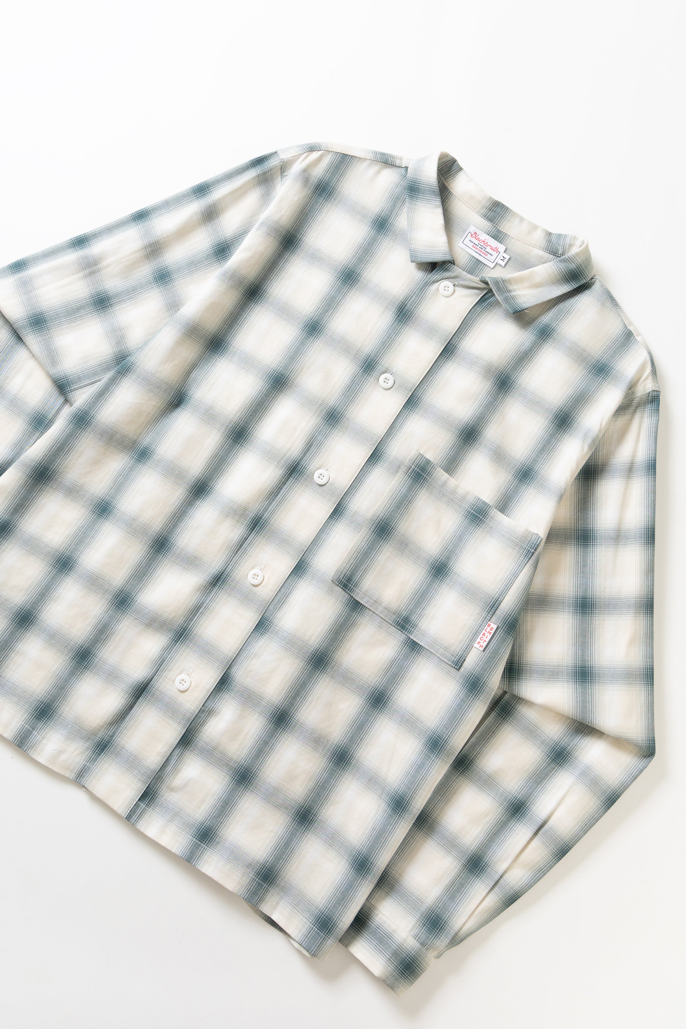 Blacksmith - 'Boxford' Utility Shirt - Teal Check - Image 5