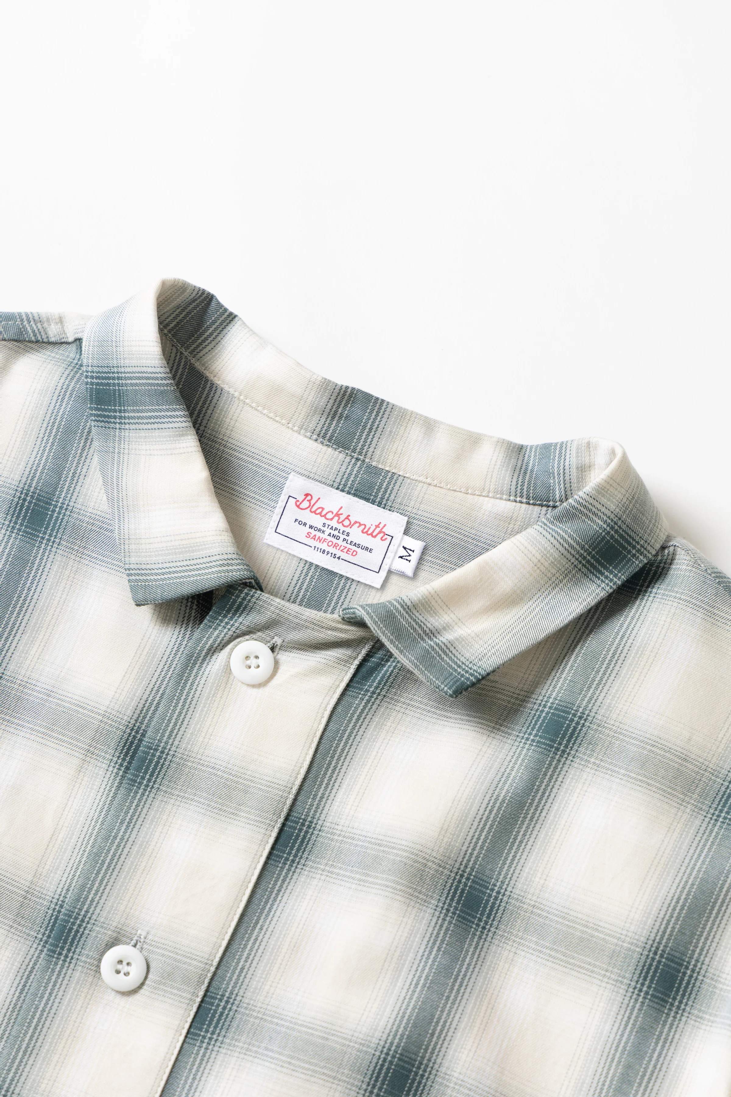 Blacksmith - 'Boxford' Utility Shirt - Teal Check - Image 7