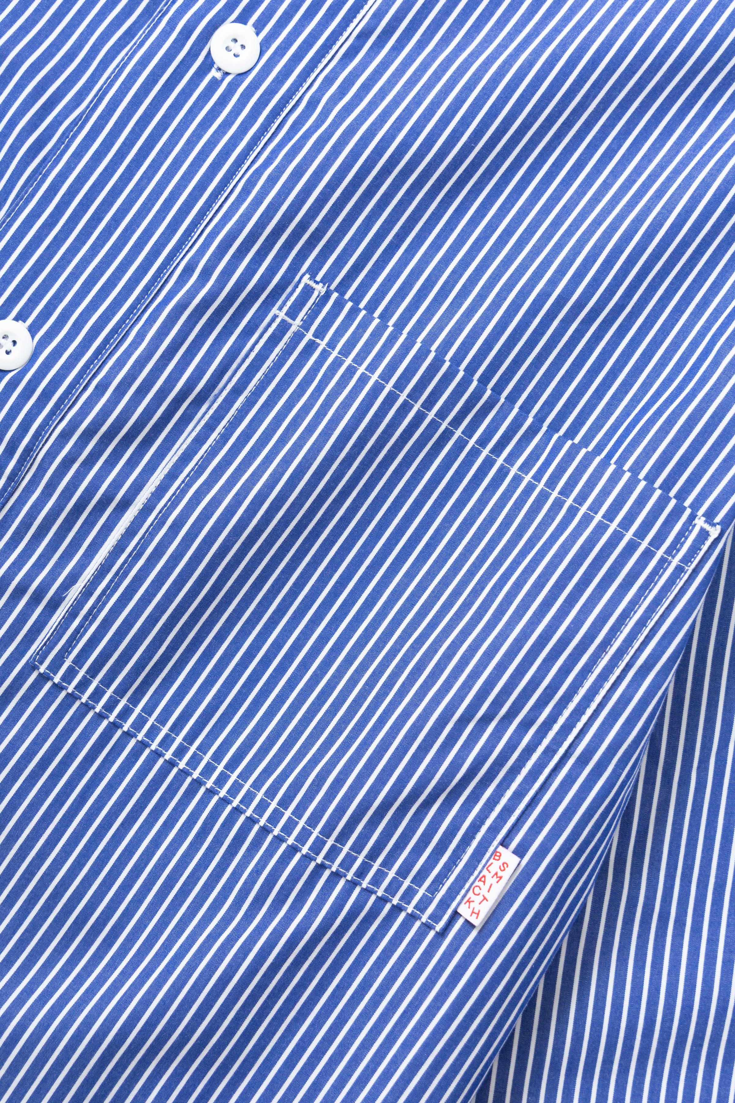 Blacksmith - 'Boxford' Utility Shirt - Thick Blue Stripe - Image 8