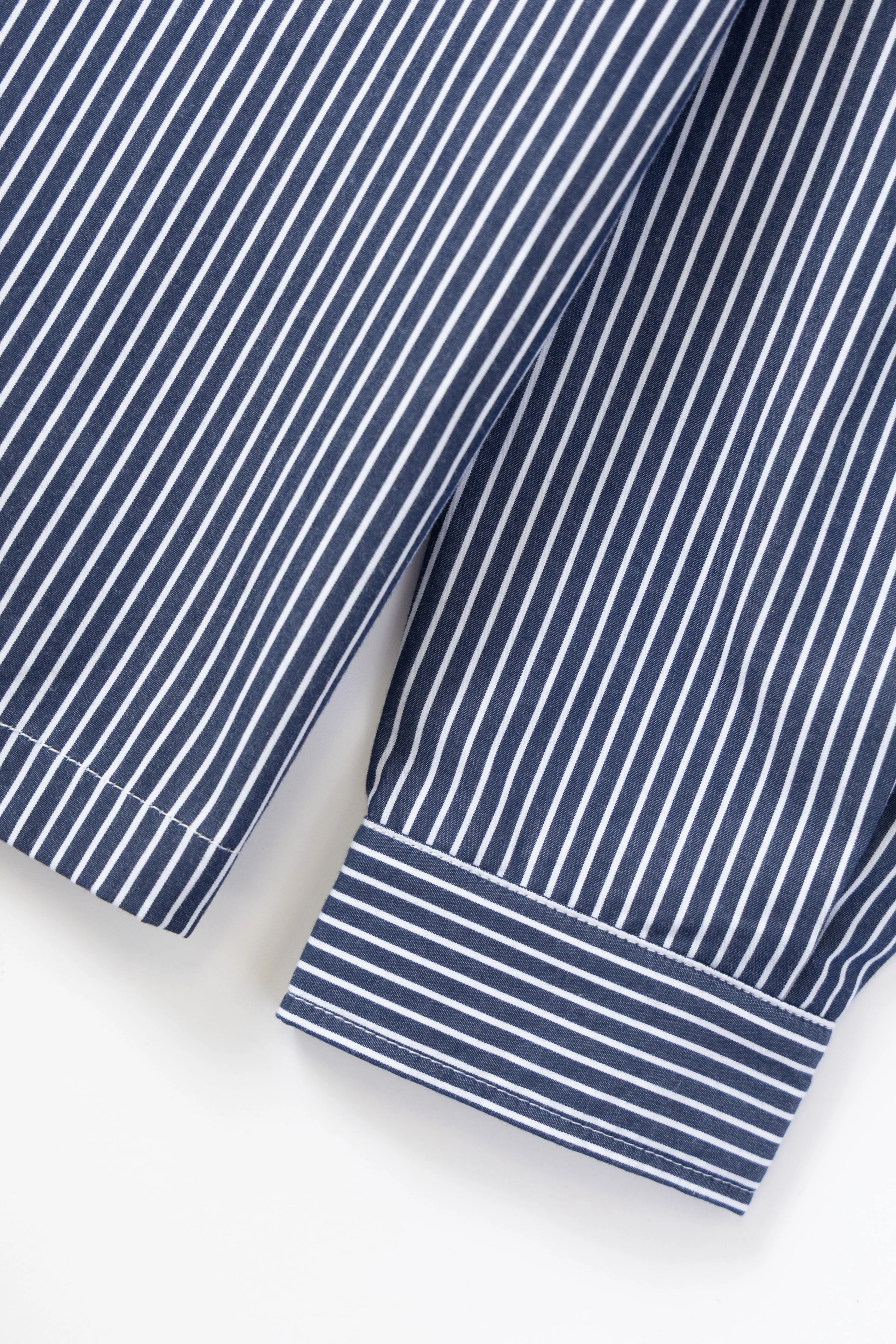 Blacksmith - 'Boxford' Utility Shirt - Thick Navy Stripe - Image 10