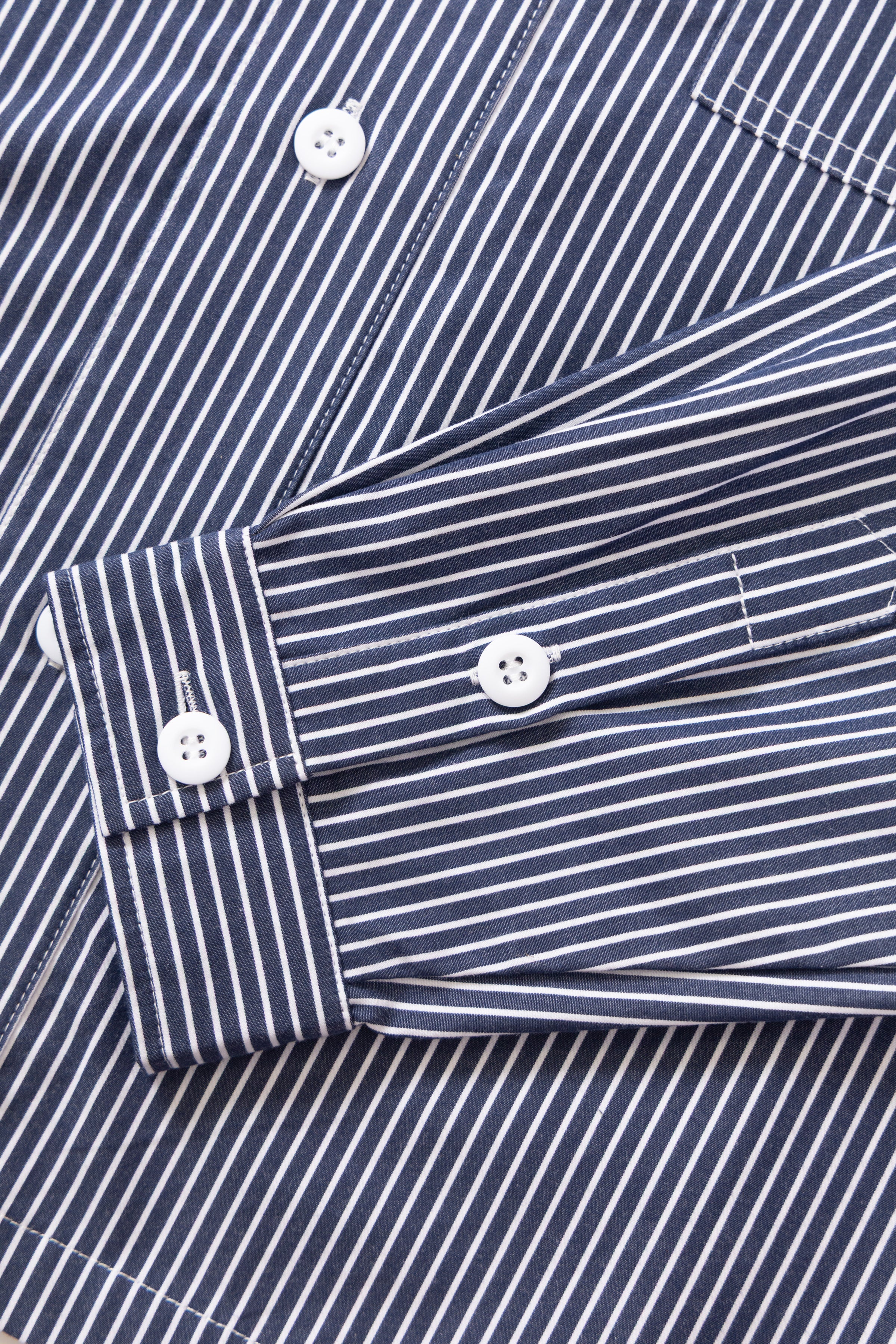 Blacksmith - 'Boxford' Utility Shirt - Thick Navy Stripe - Image 8