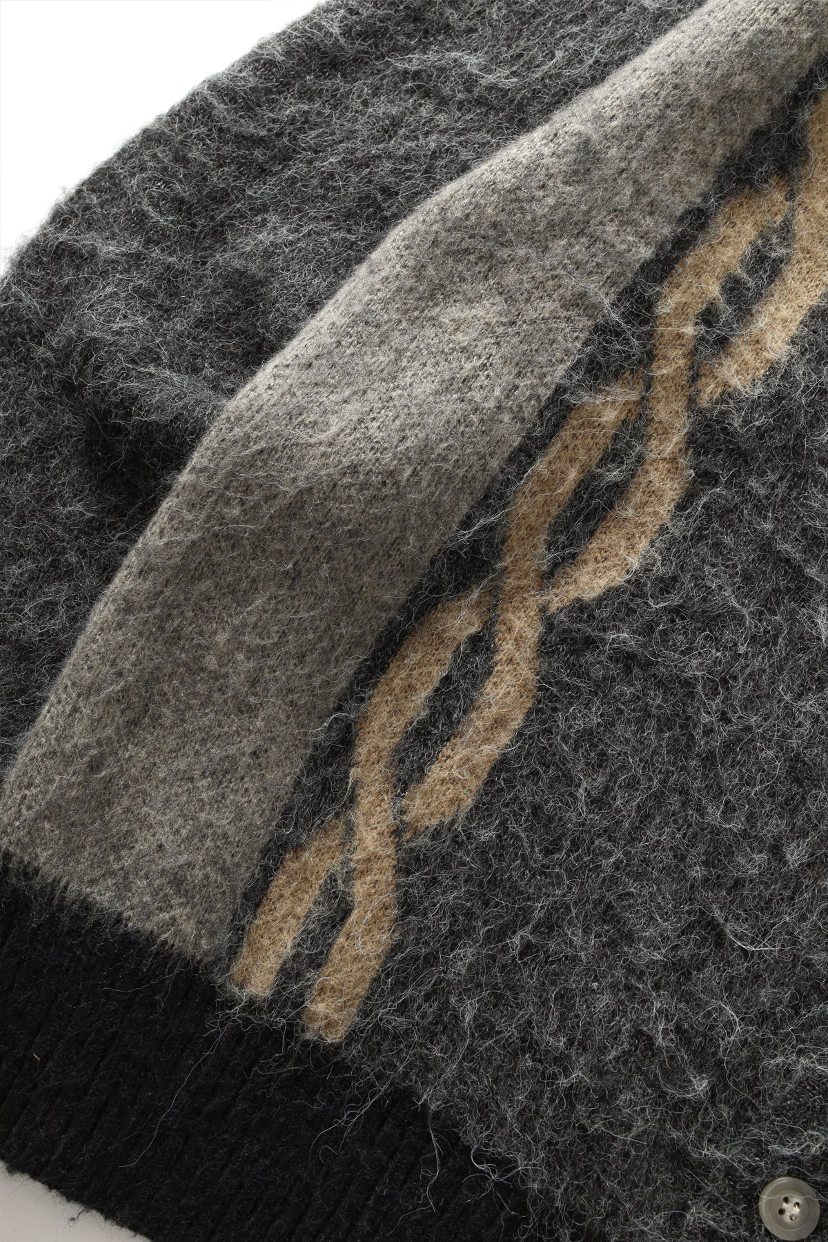 Blacksmith - Chainlink Mohair Cardigan - Grey - Image 4