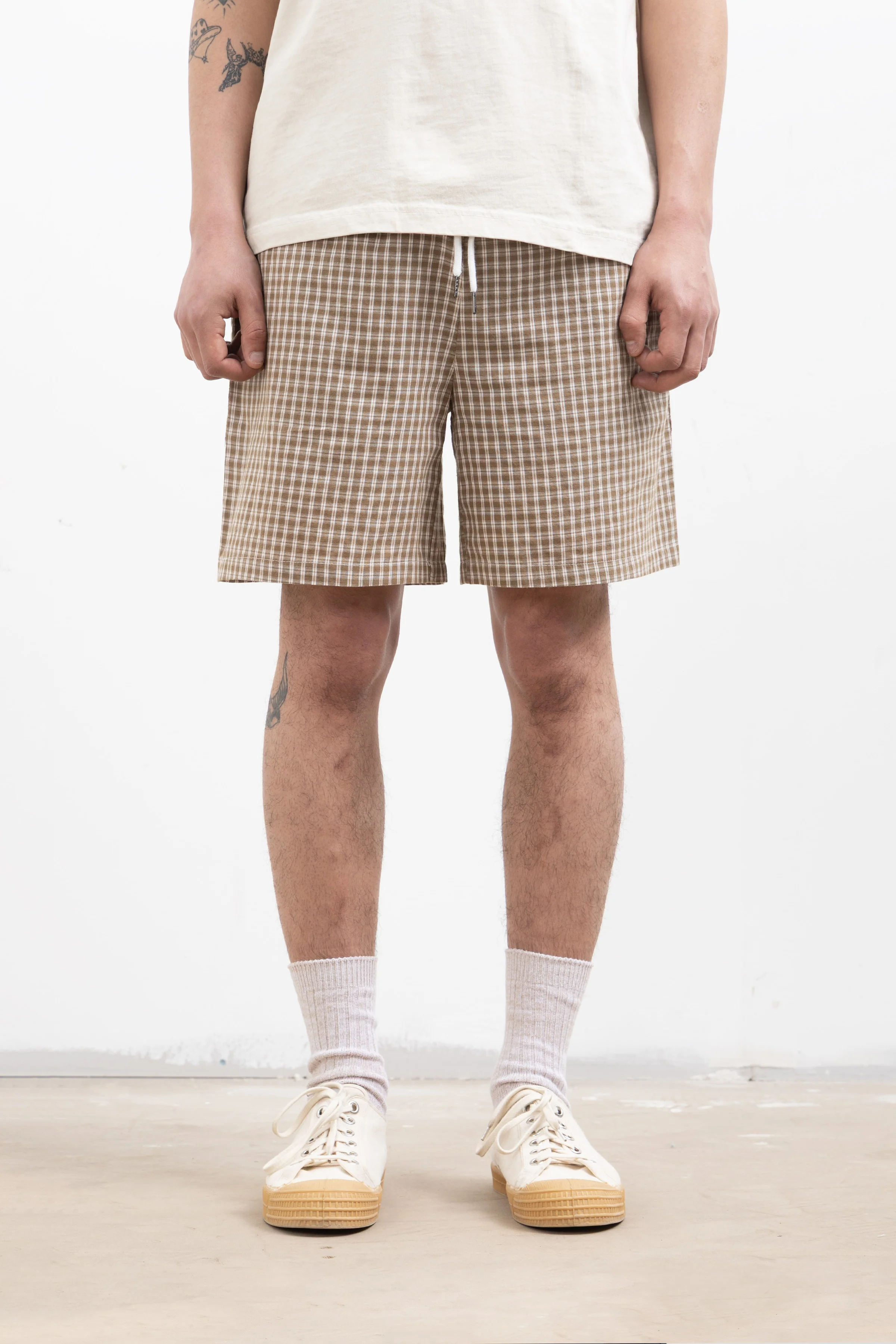 Blacksmith - Check Club Shorts - Tan - Image 2