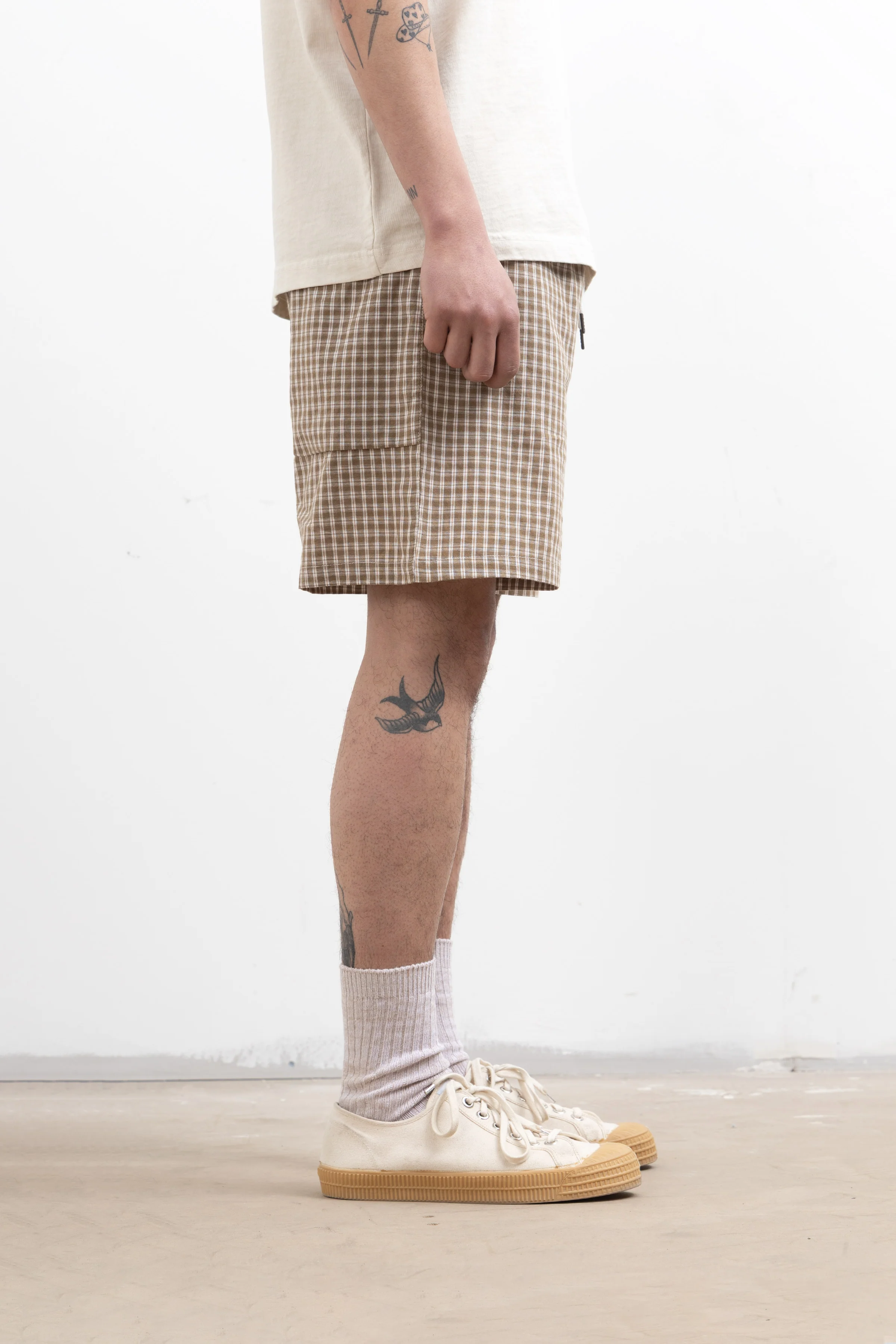 Blacksmith - Check Club Shorts - Tan - Image 3