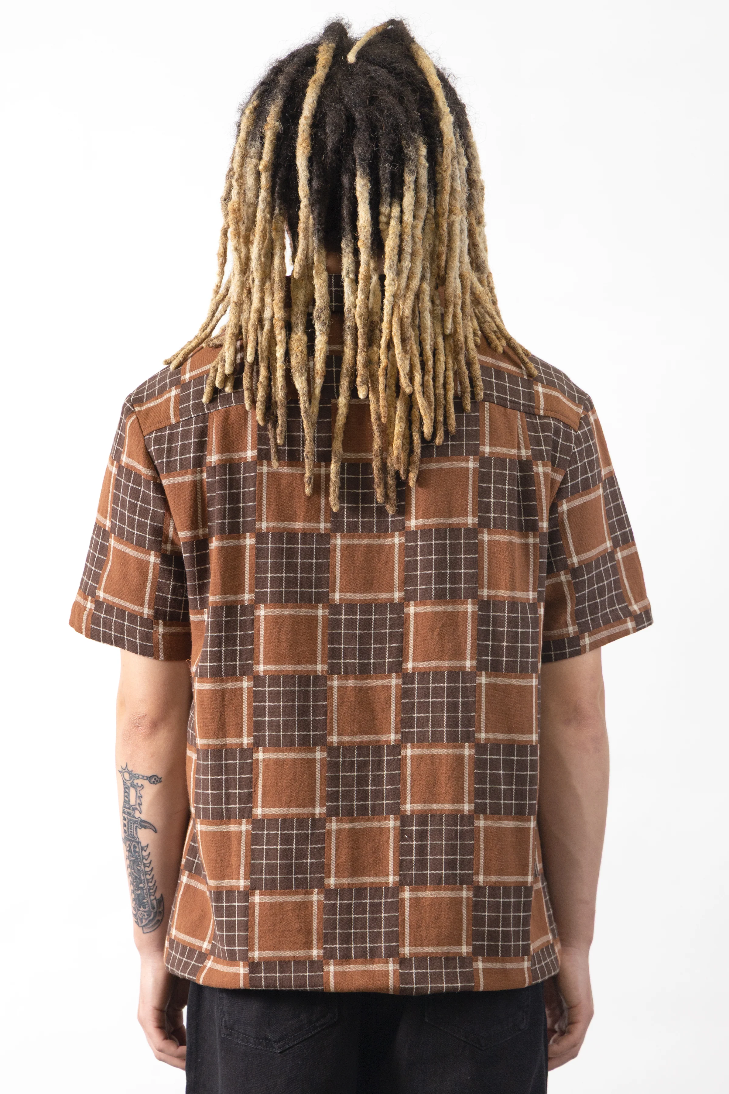 Blacksmith - Check Weave Resort Shirt - Brown - Image 4
