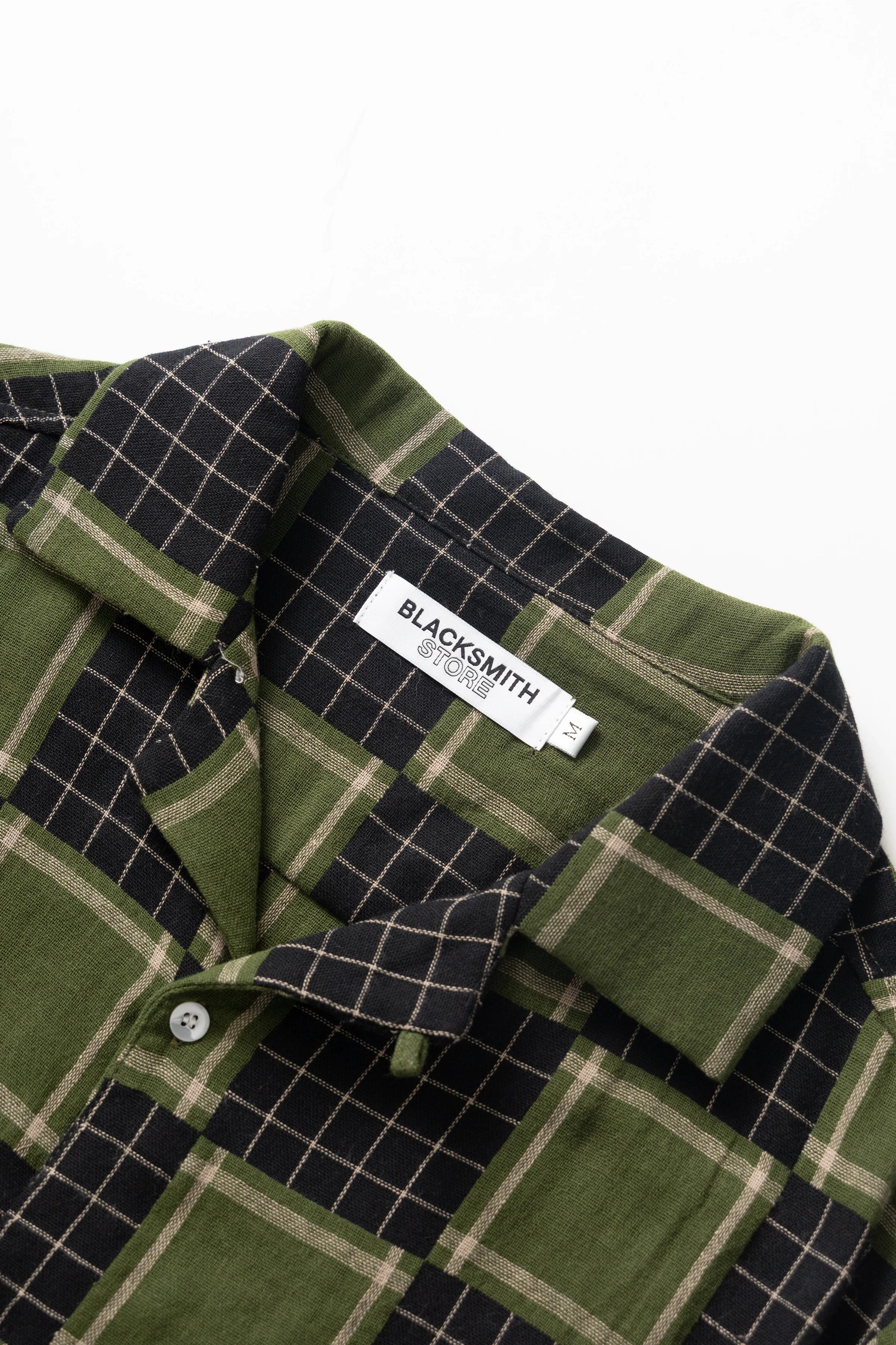 Blacksmith - Check Weave Resort Shirt - Green - Image 10
