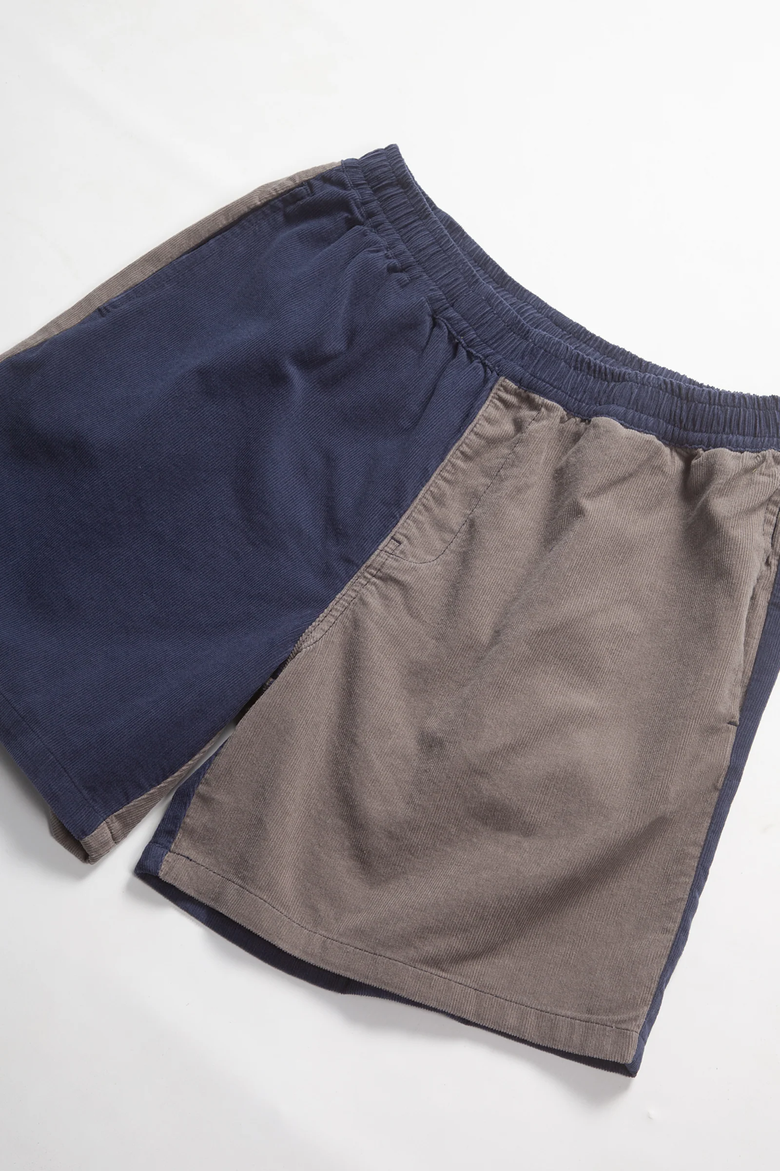 Blacksmith - Corduroy Easy Shorts - Navy/Grey - Image 2