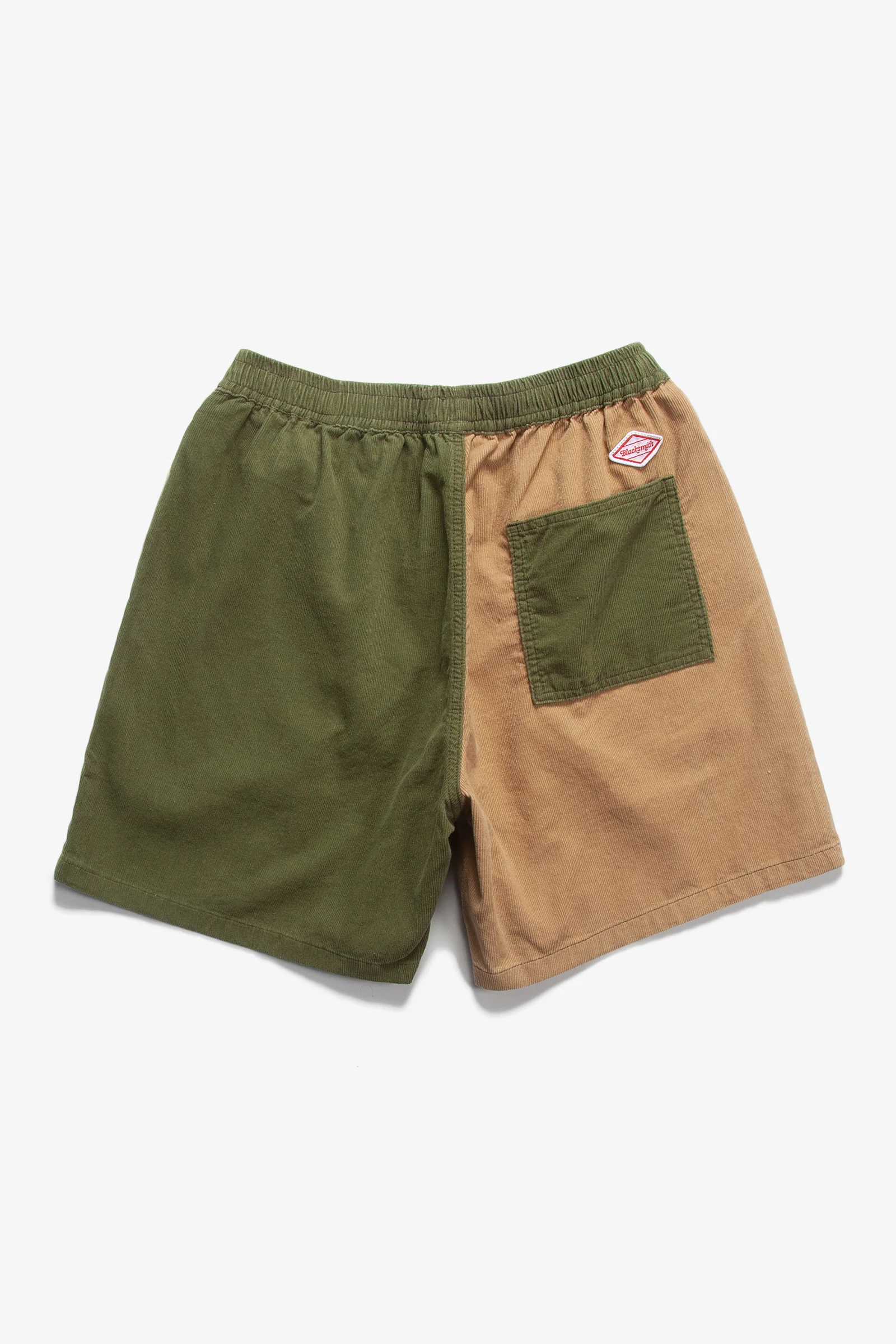 Blacksmith - Corduroy Easy Shorts - Olive/Tan - Image 4