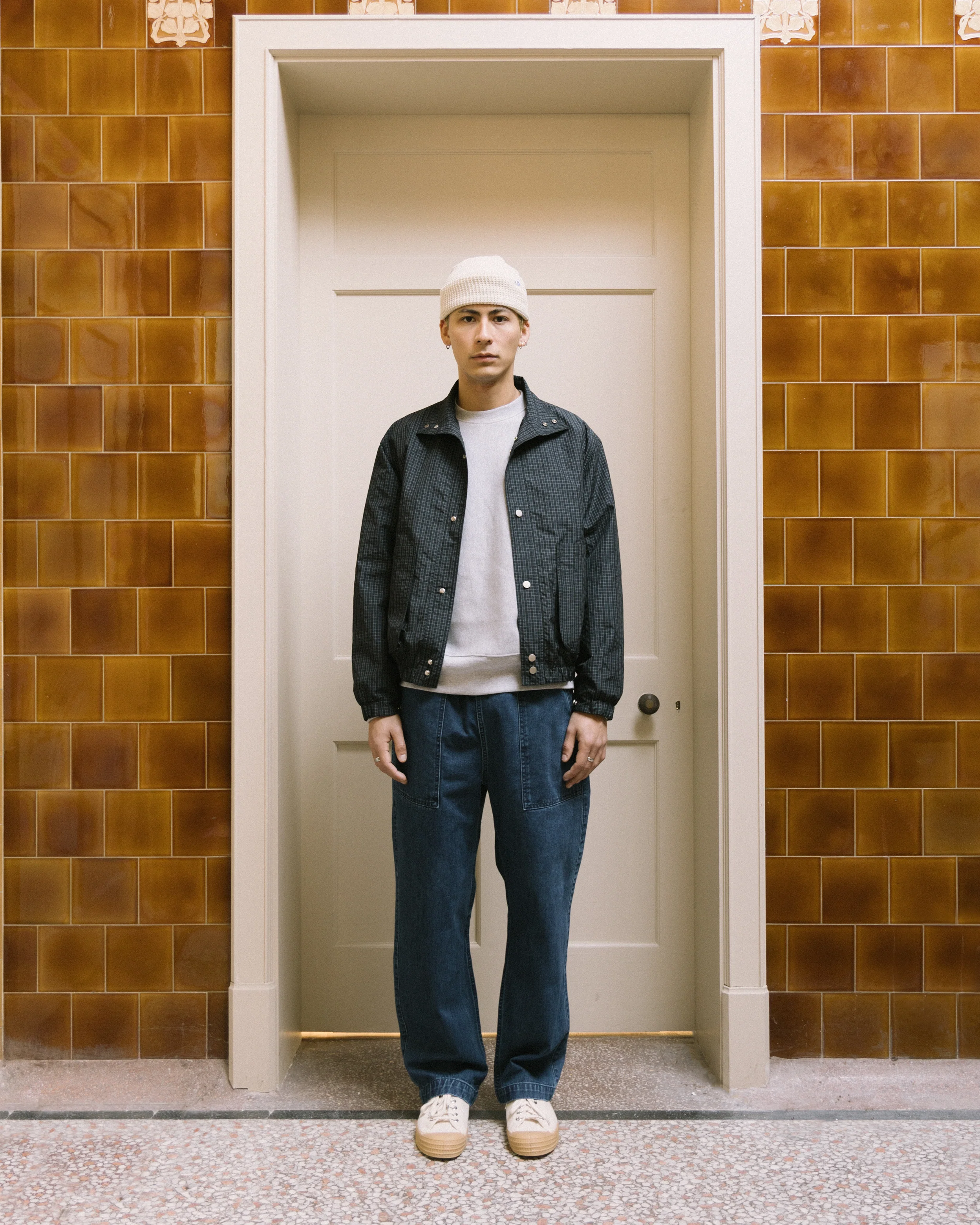 Blacksmith - Cropped Fairway Jacket - Navy - Image 6