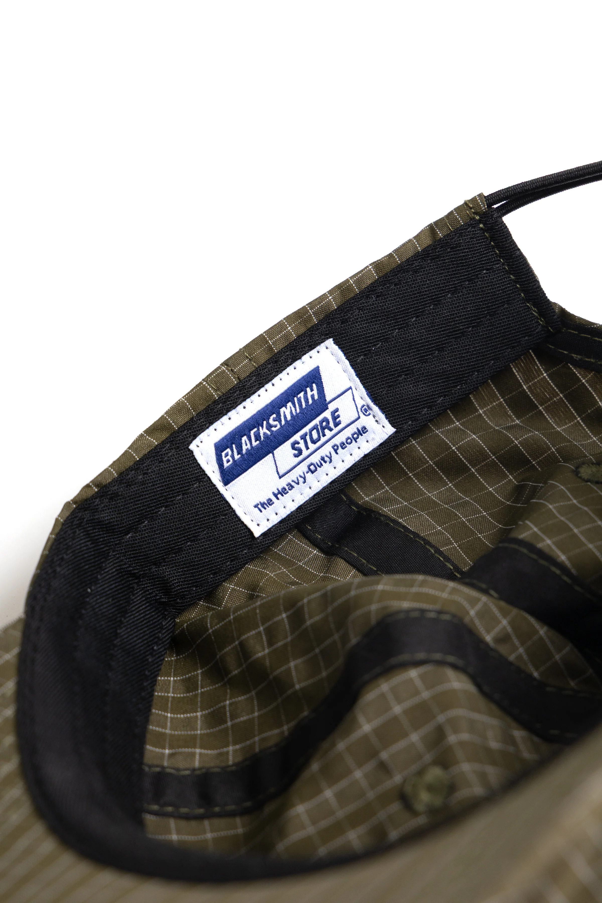 Blacksmith - Grid Check Cap - Olive - Image 5