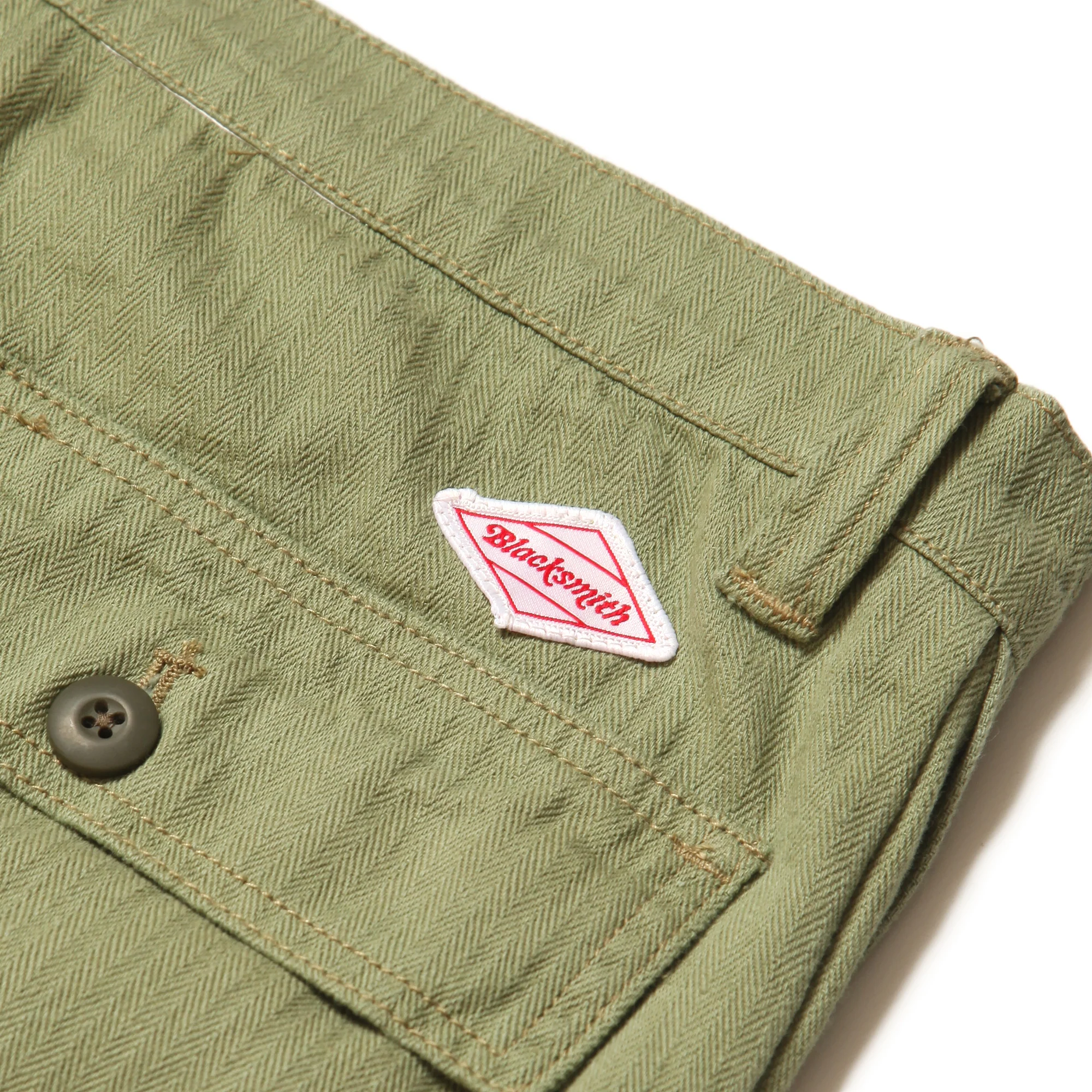 Blacksmith - Herringbone Easy Pants - Light Olive - Image 6