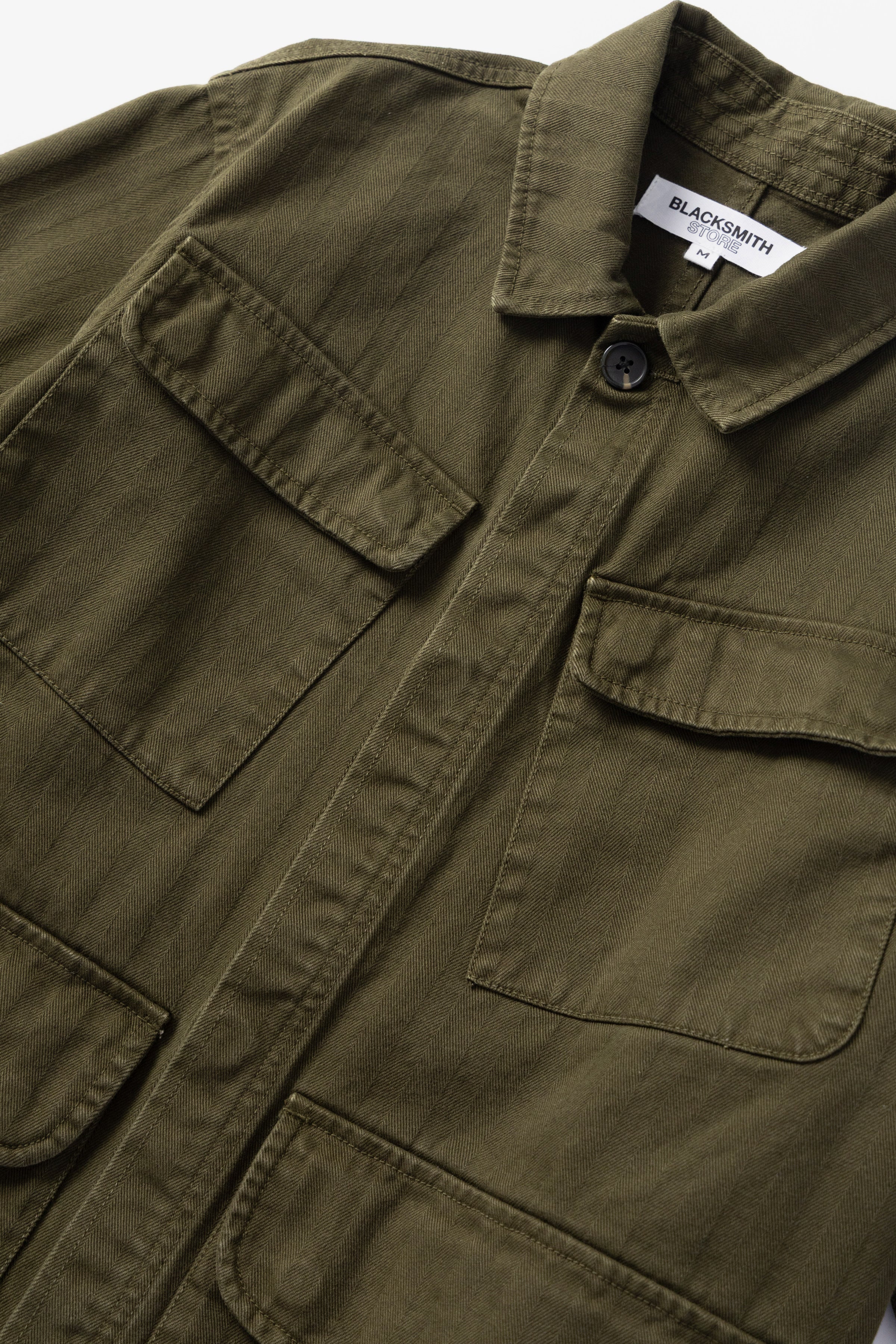 Blacksmith - Herringbone Jungle Jacket - Olive - Image 10
