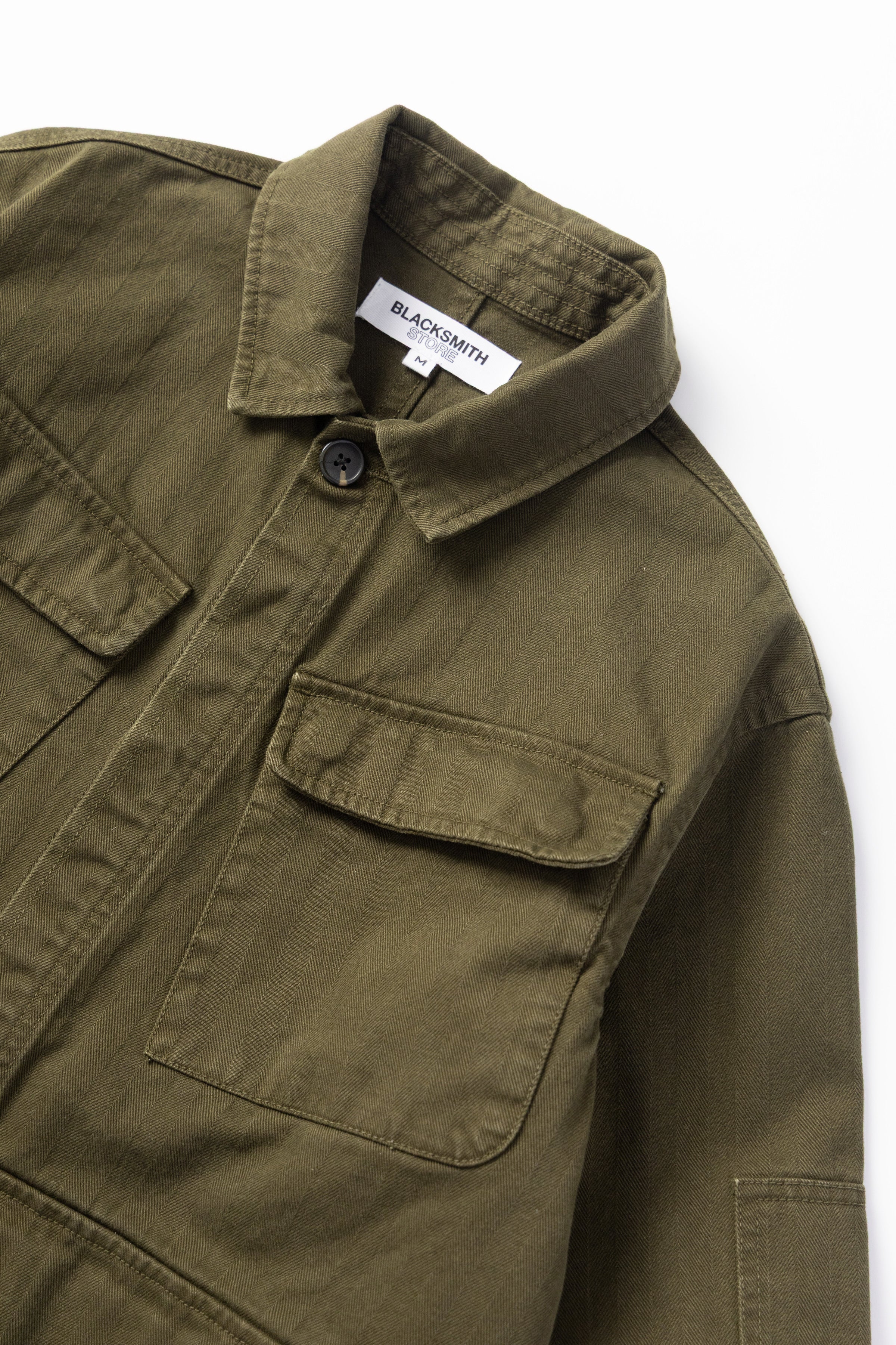 Blacksmith - Herringbone Jungle Jacket - Olive - Image 7
