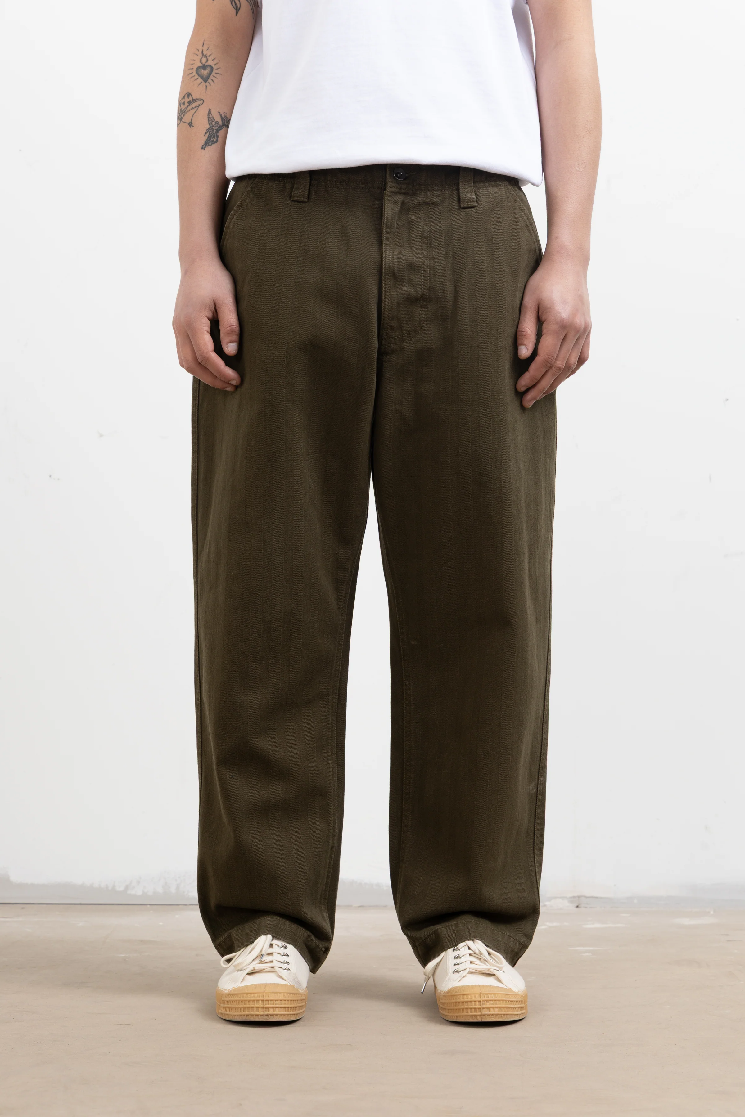 Blacksmith - Herringbone Work Pants - Olive - Image 2