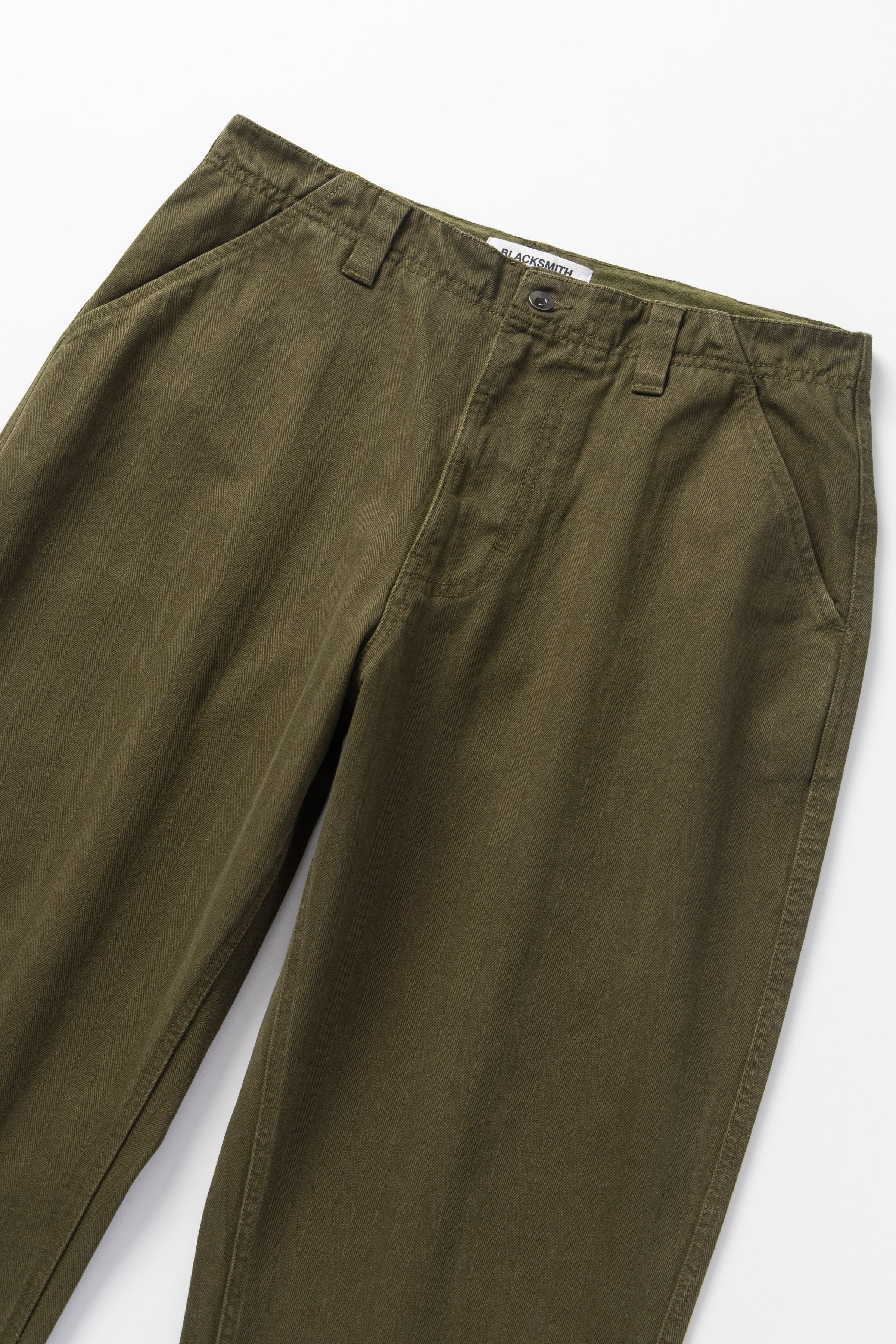 Blacksmith - Herringbone Work Pants - Olive - Image 5