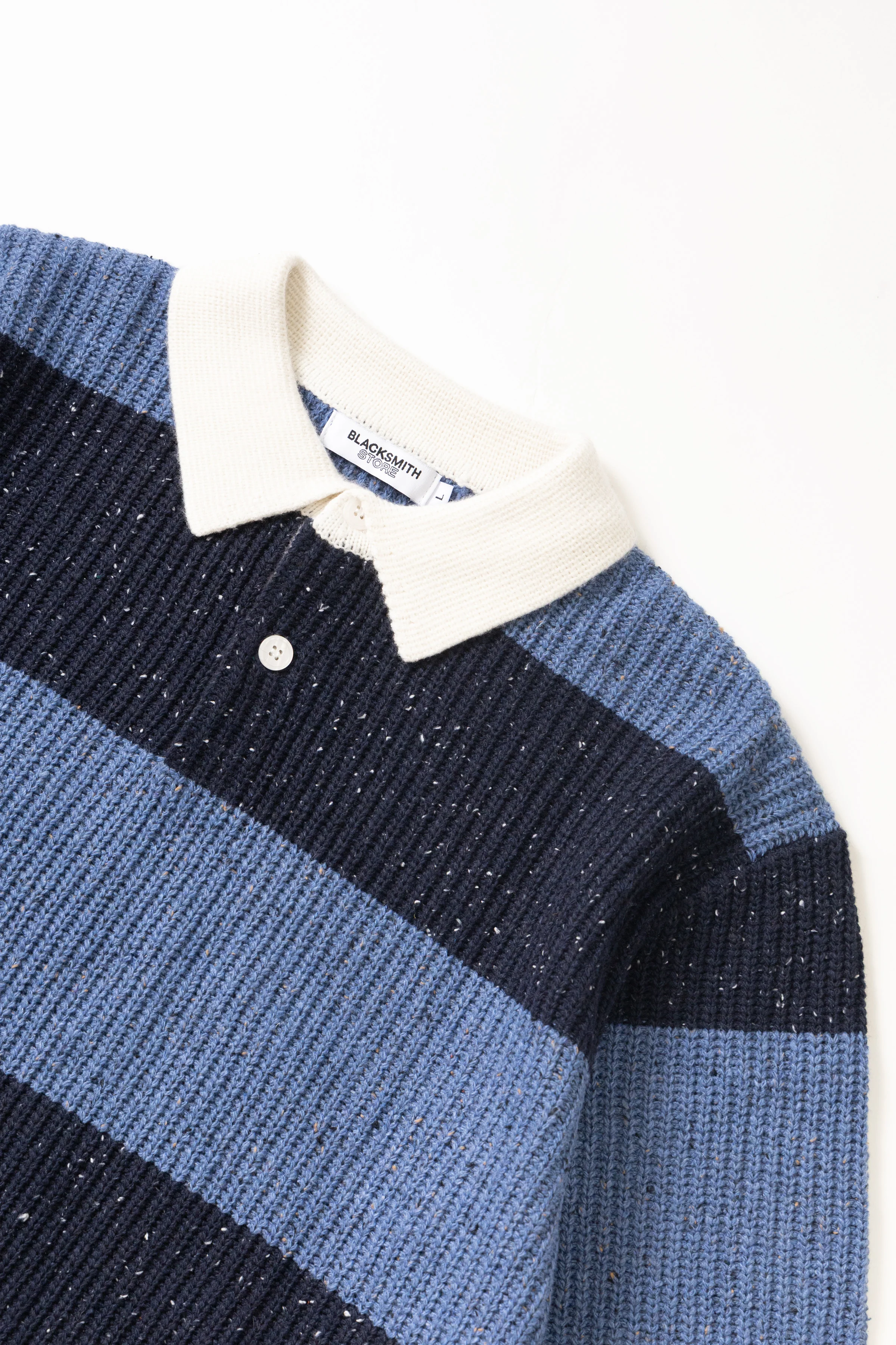Blacksmith - Knitted Rugby - Blue - Image 7