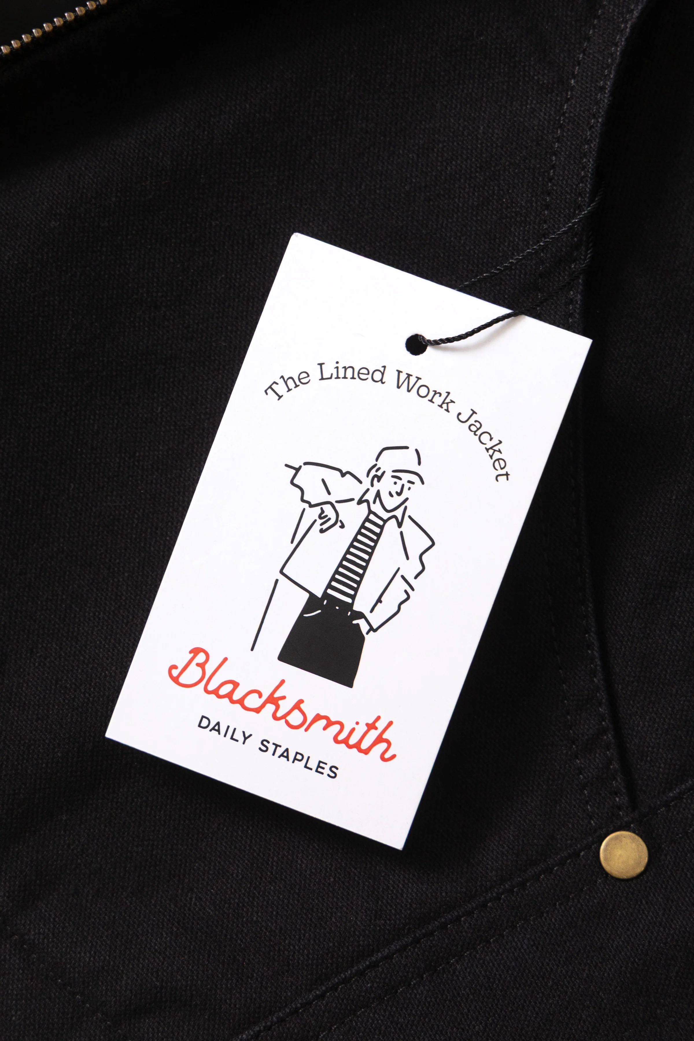 Blacksmith - Lined Work Jacket - Black - Image 5